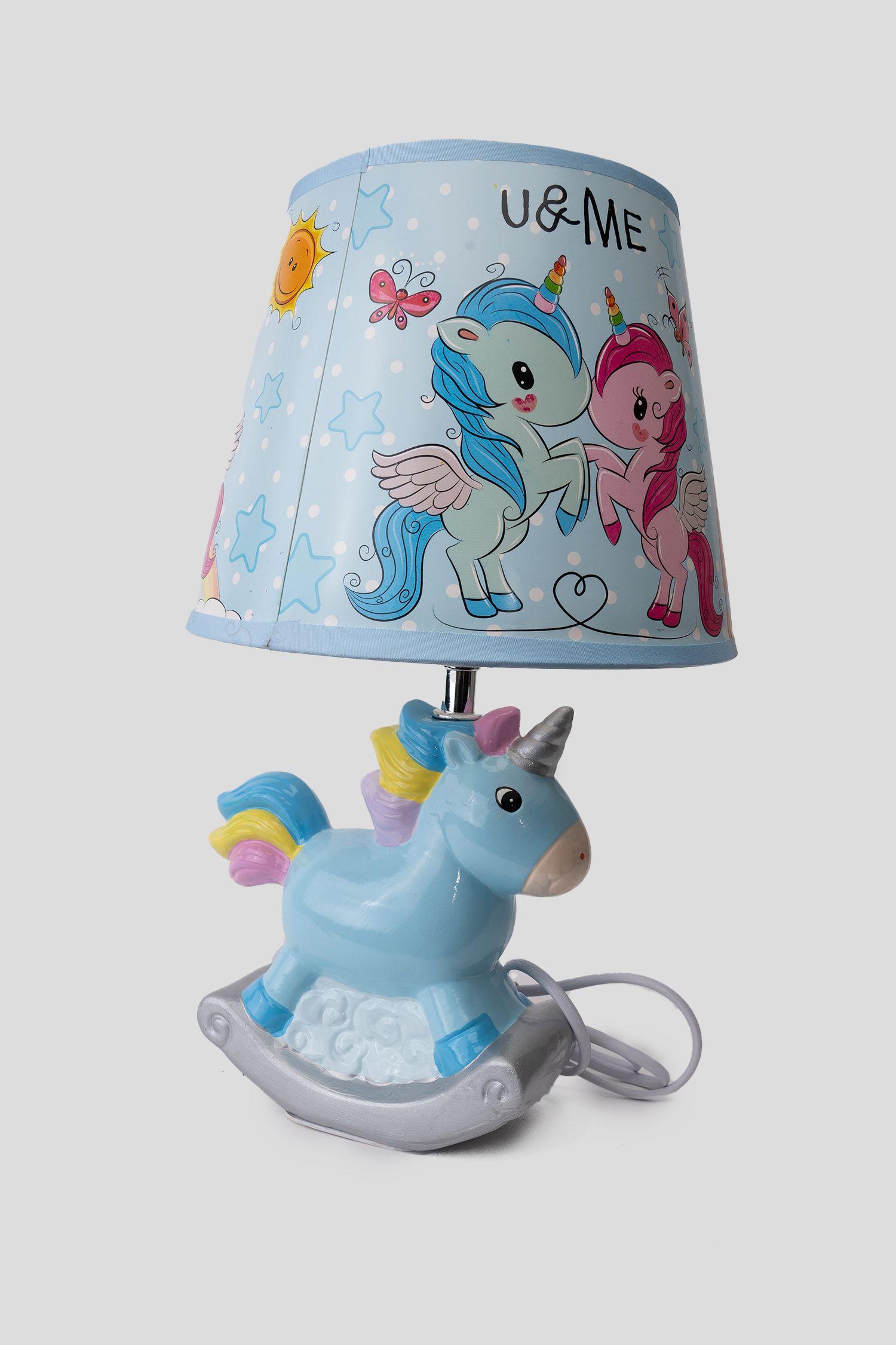 Lámpara de Carrusel Unicornio Celeste Chinitown-2