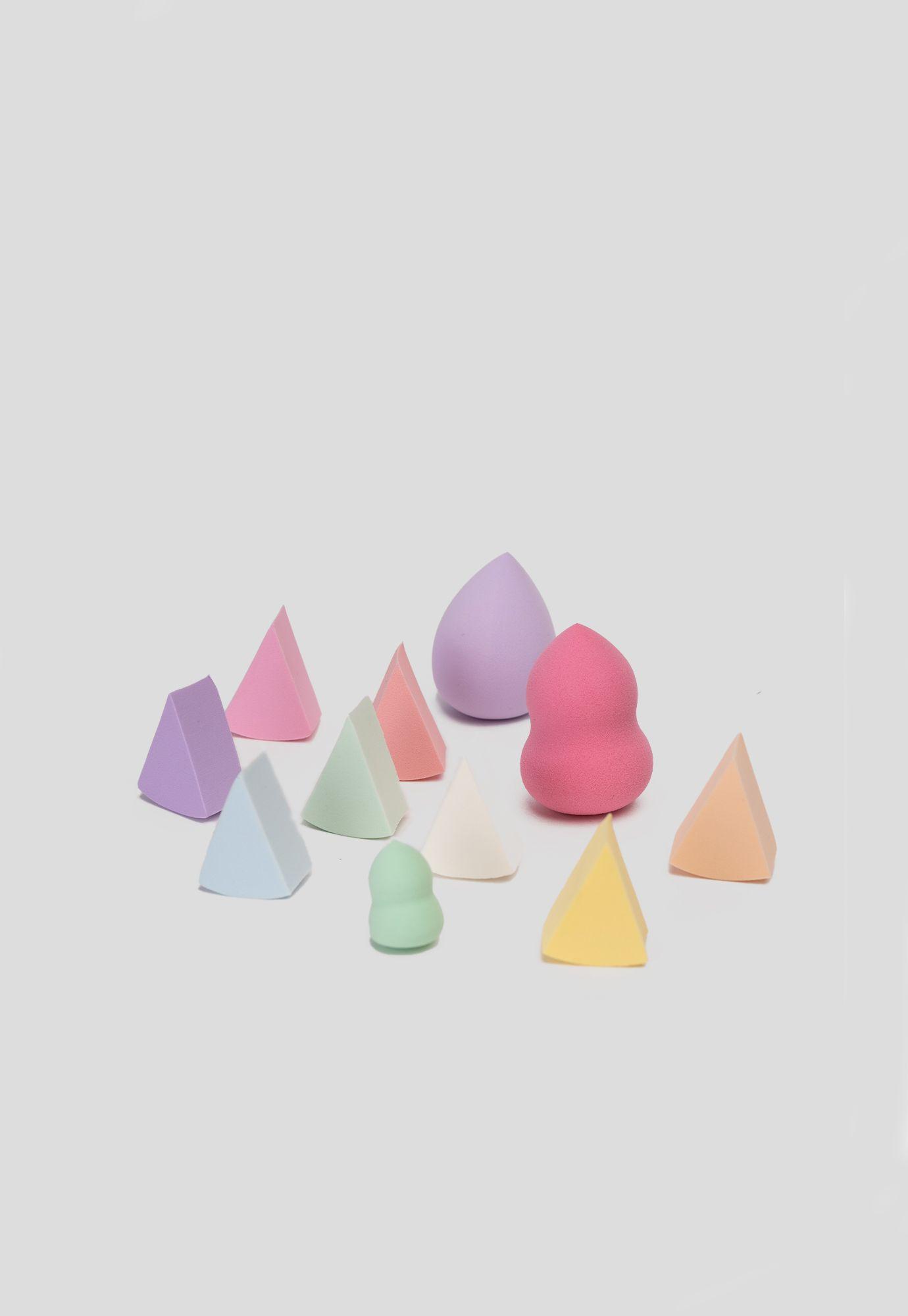 Set Esponjas Maquillaje Multicolor en Frasco Chinitown-2