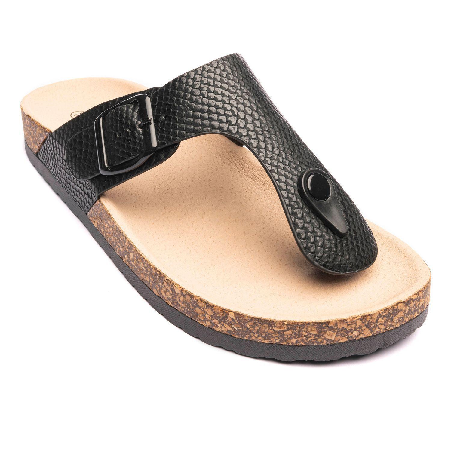 Sandalia Mujer Negro Razo Chancleta-3