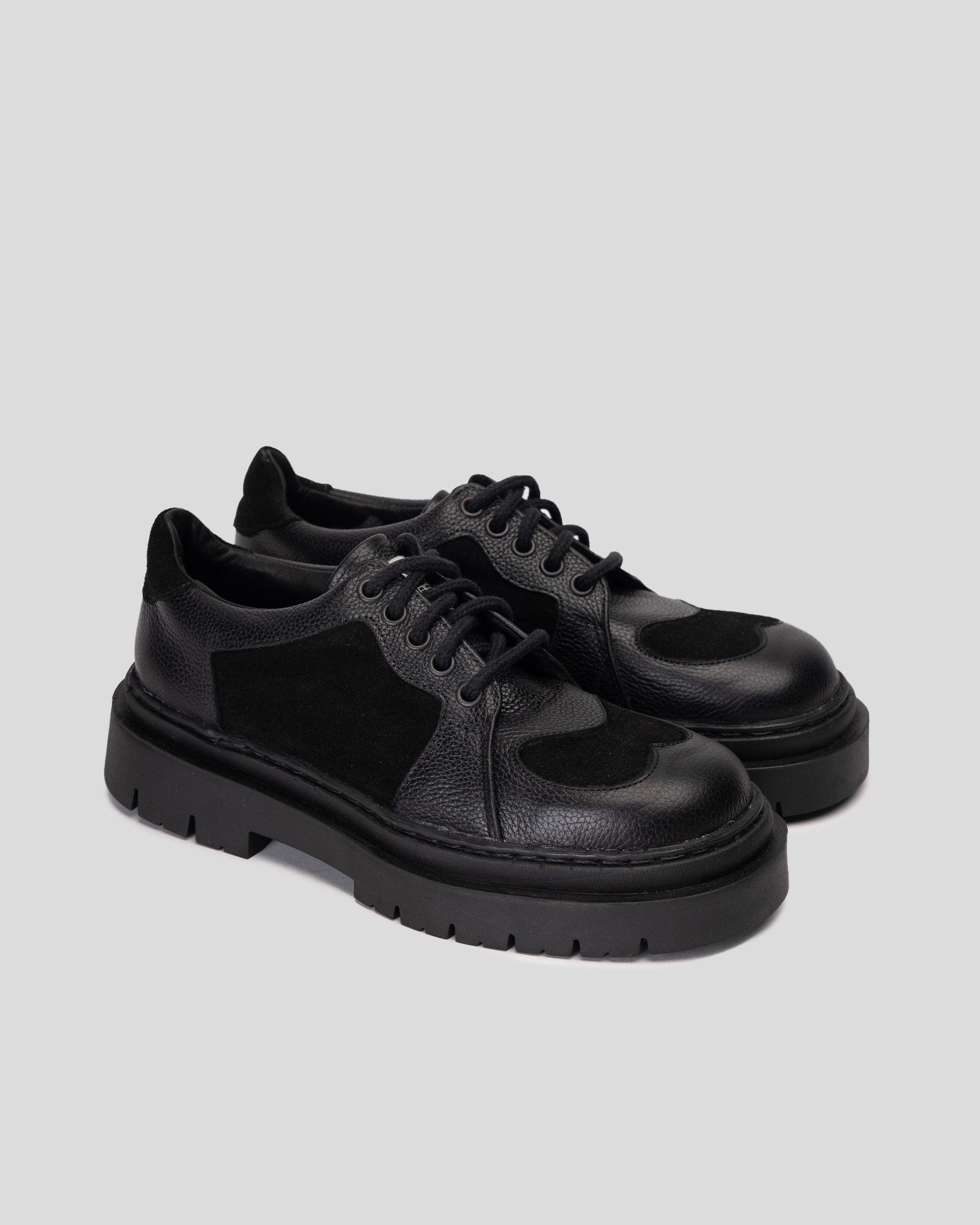 Zapato Cuero Kara Full Negro Landazuri-1