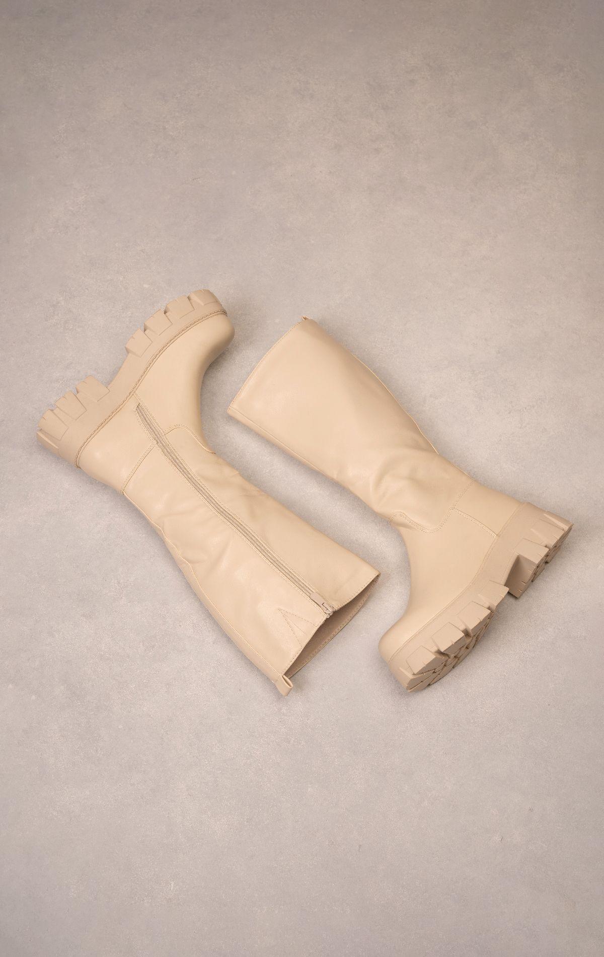 Bota Larga Mujer Blanco Siggy Chinitown-4