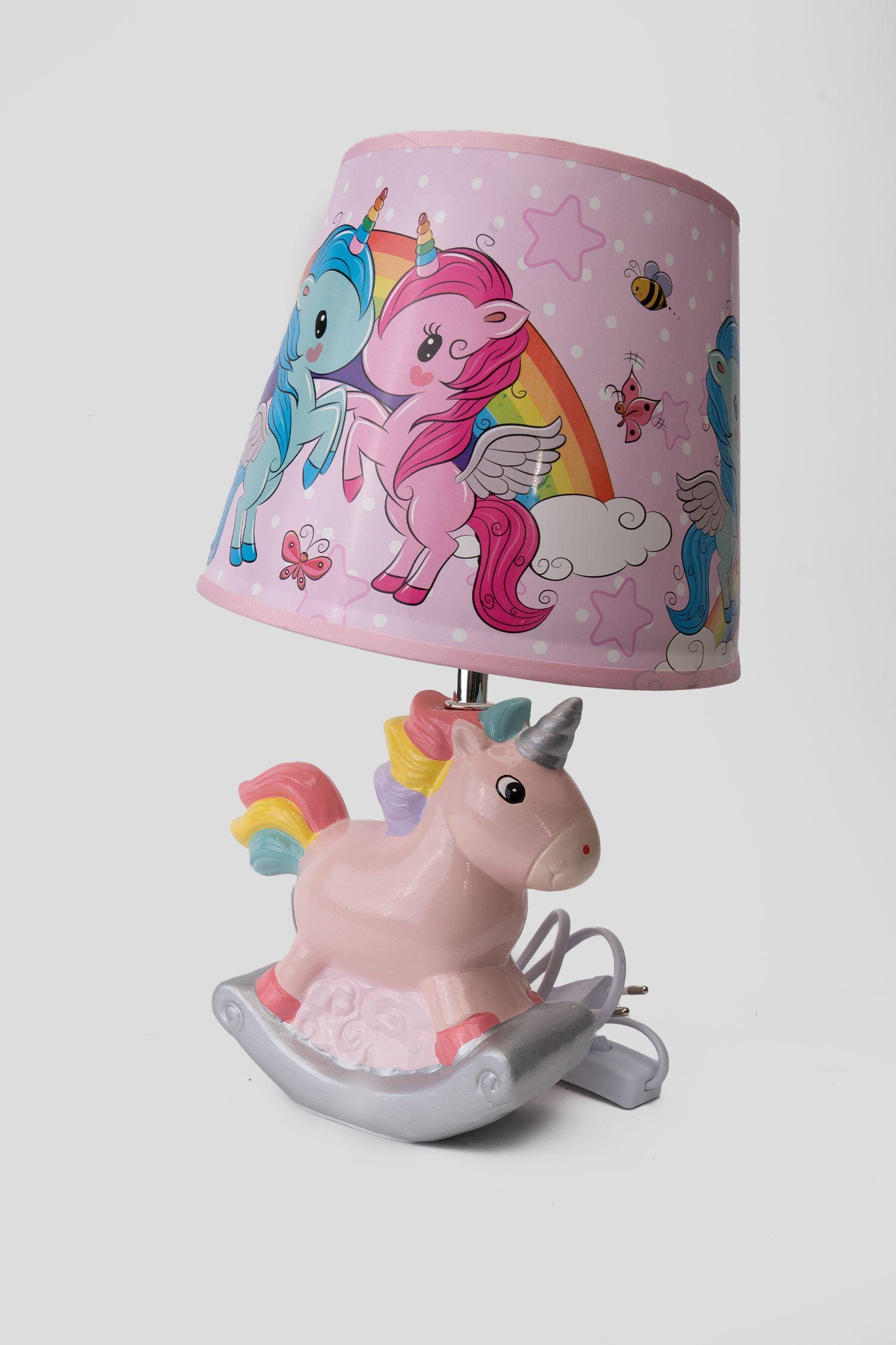 Lámpara de Carrusel Unicornio Rosa Chinitown-4