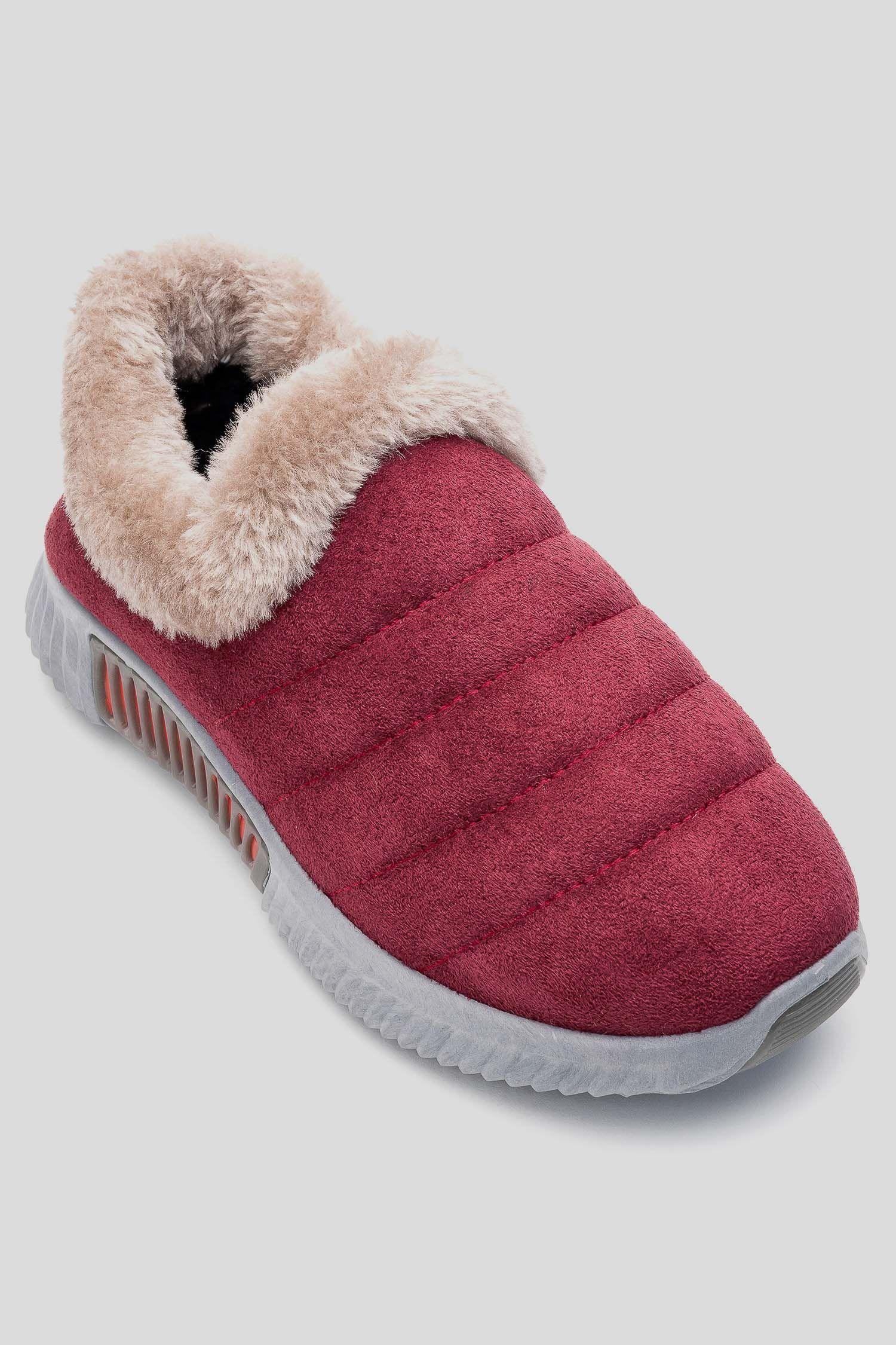 Zapatilla Mujer Burdeo Moon Chancleta-2