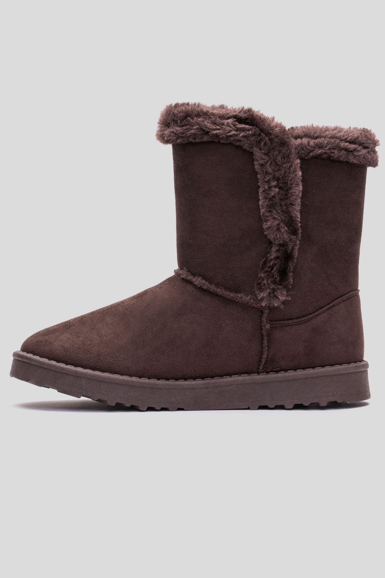 Bota Mujer Café Moro Felpu Chancleta-1