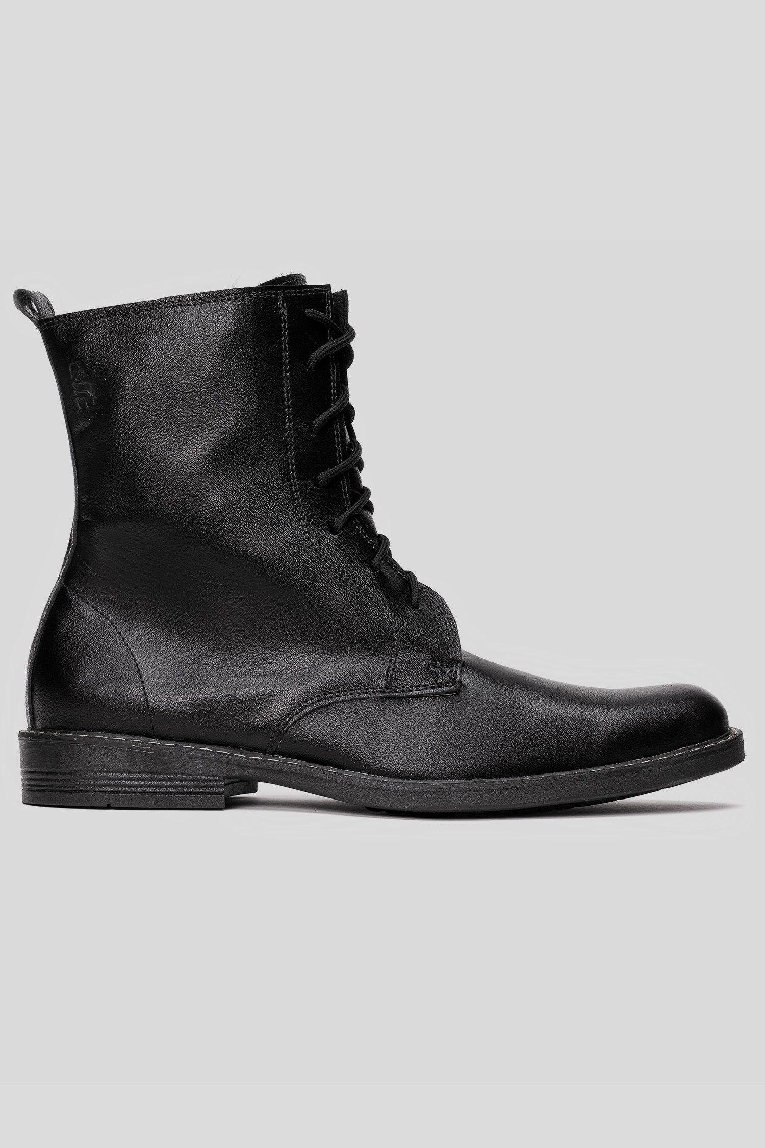 Bota Cuero Angol Negro Barrientos-0