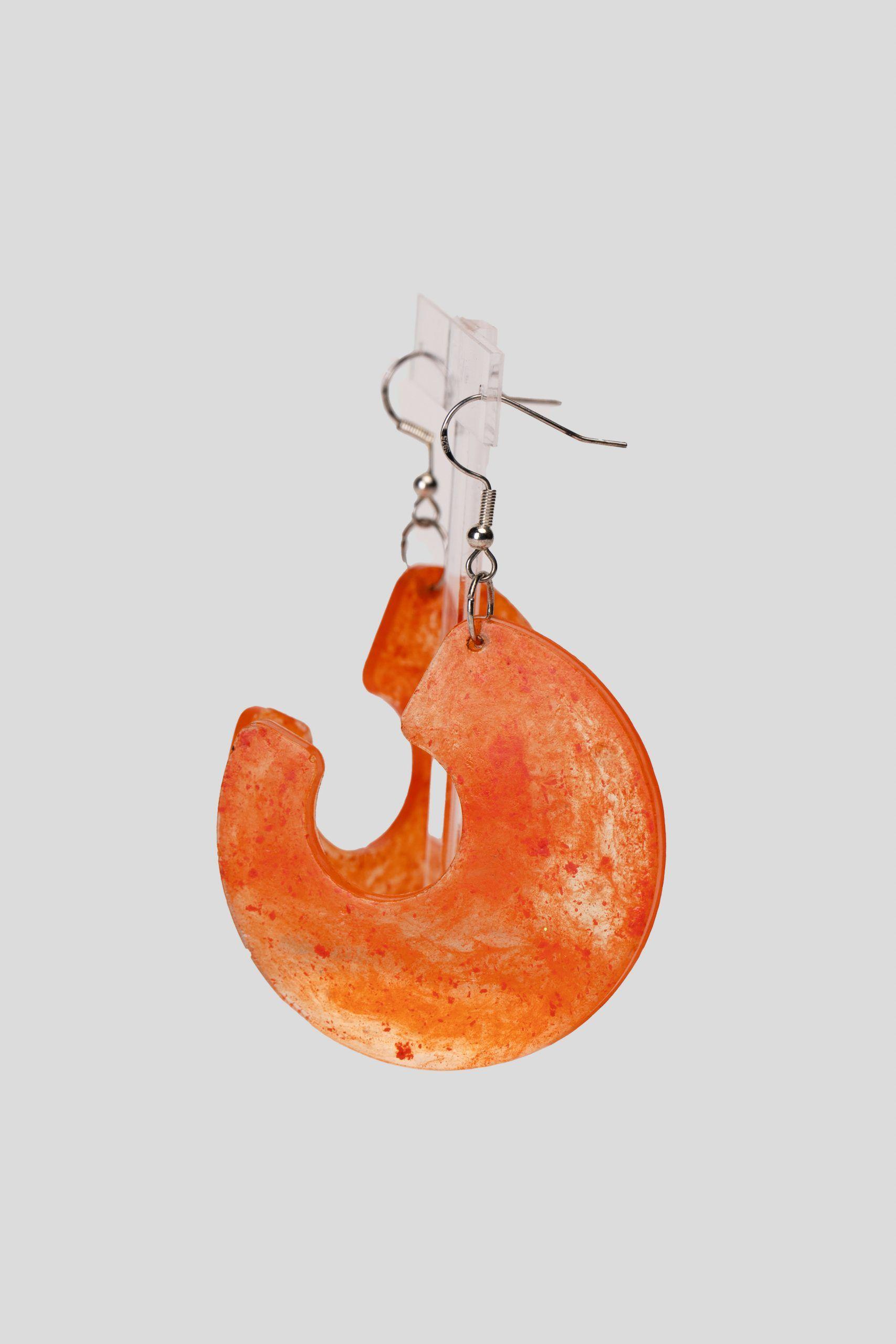 Pendientes Colgantes Diseño Media Luna Naranjo Zameta By Lina-0