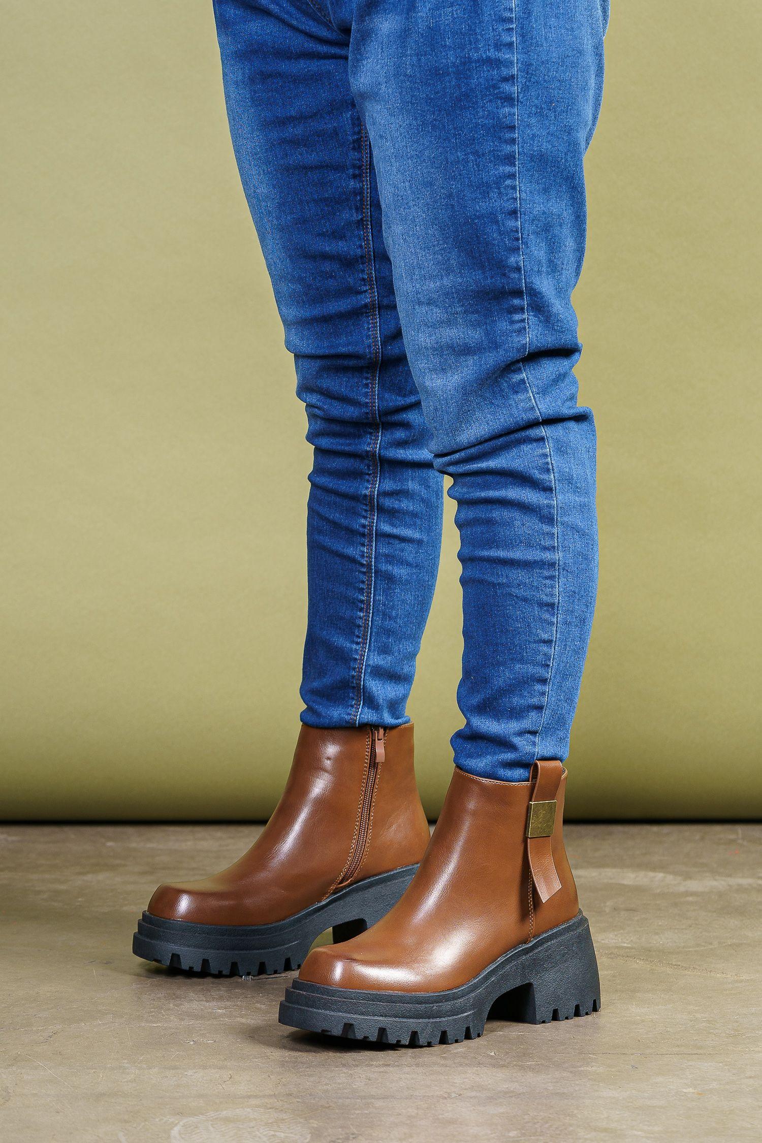 Botín Mujer Camel Rui Boteli-1