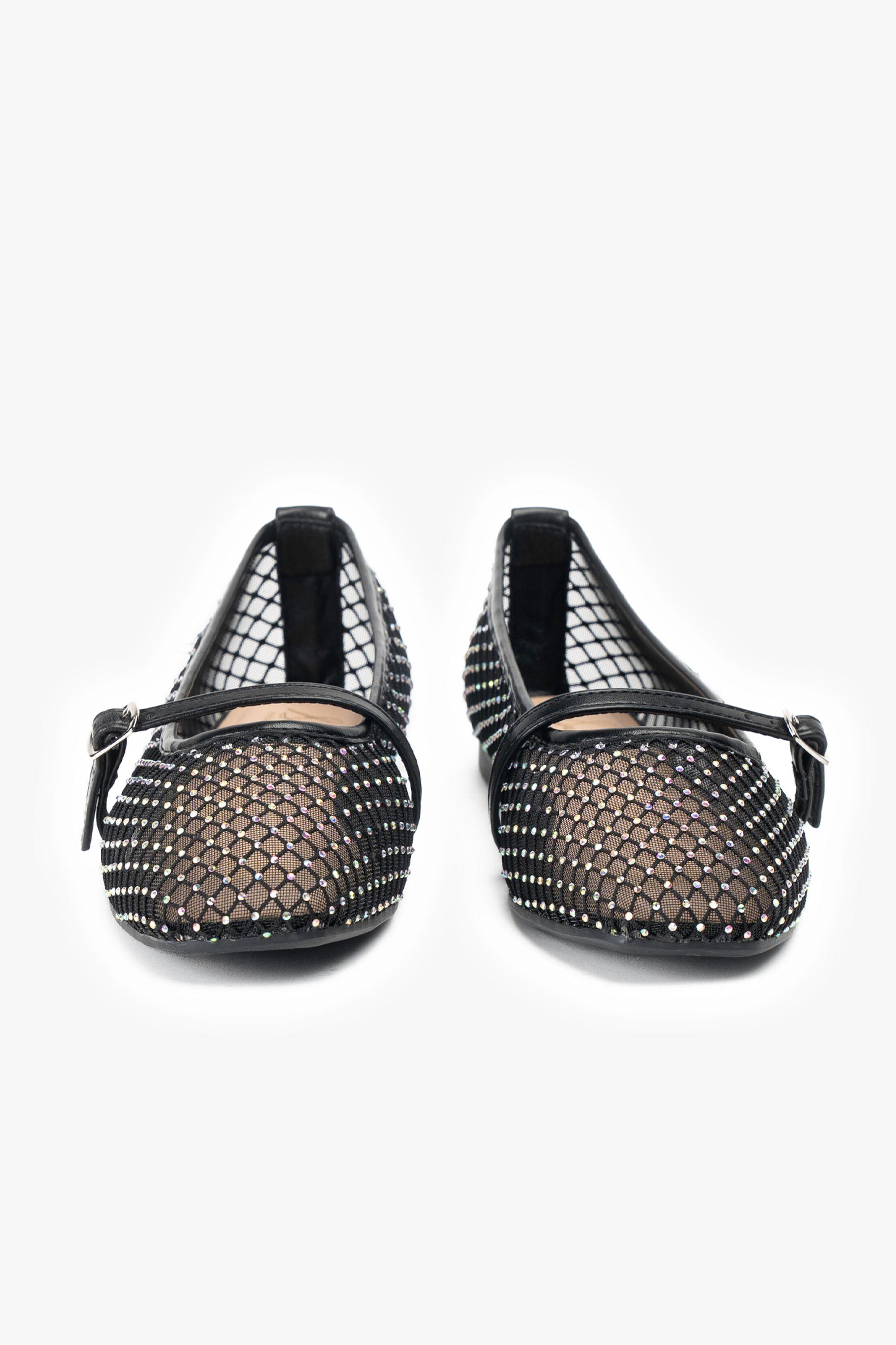 Ballerina Mujer Negro Brillo Chinitown-2