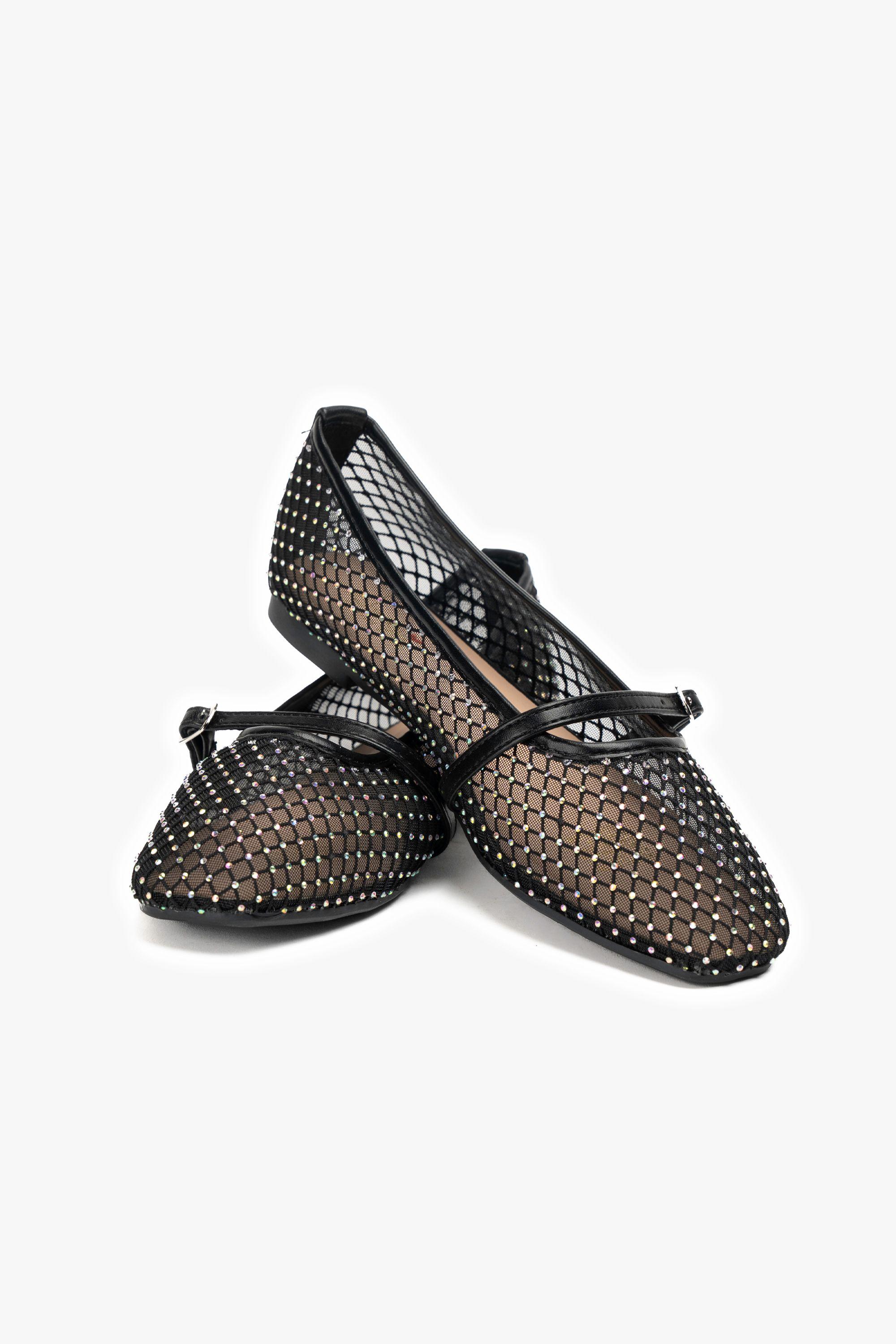 Ballerina Mujer Negro Brillo Chinitown-4