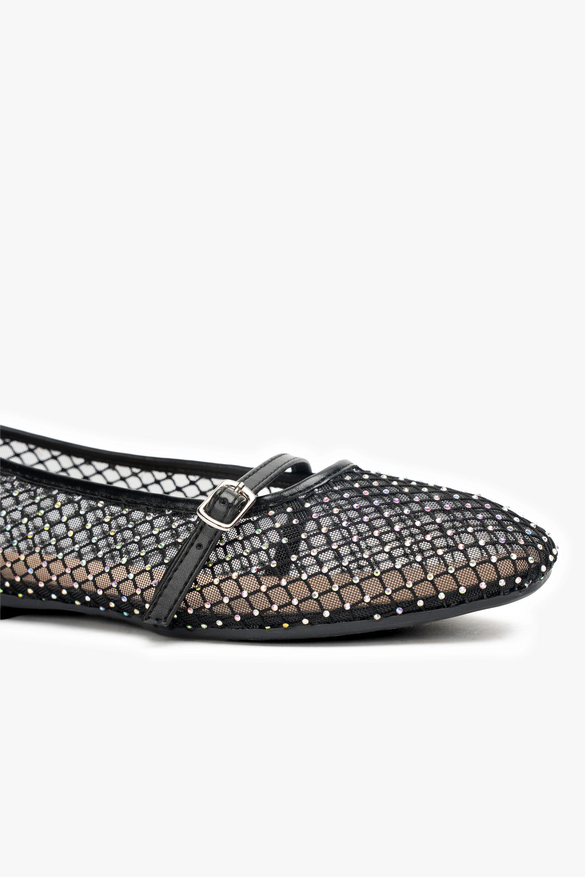 Ballerina Mujer Negro Brillo Chinitown-5