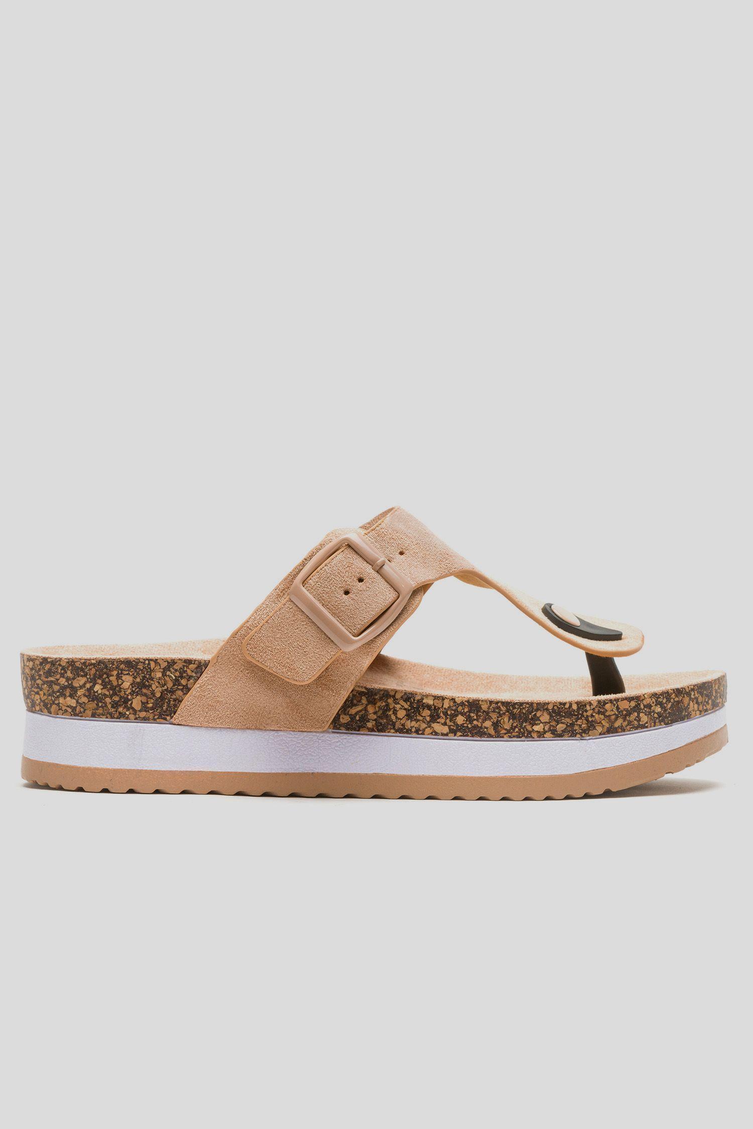 Sandalia Mujer Beige Sally Chancleta-0