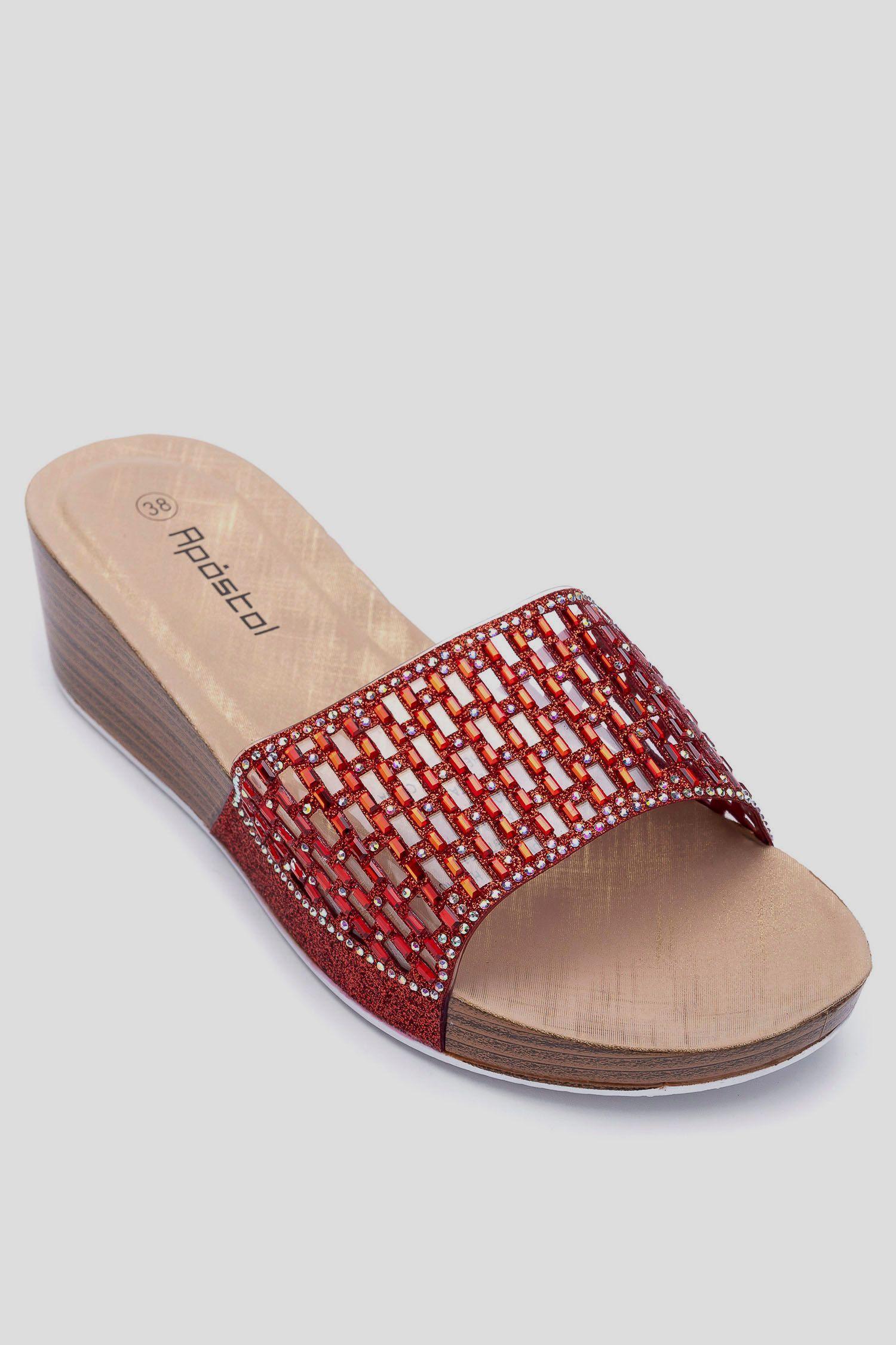 Sandalia Mujer Rojo Titi Apóstol-2