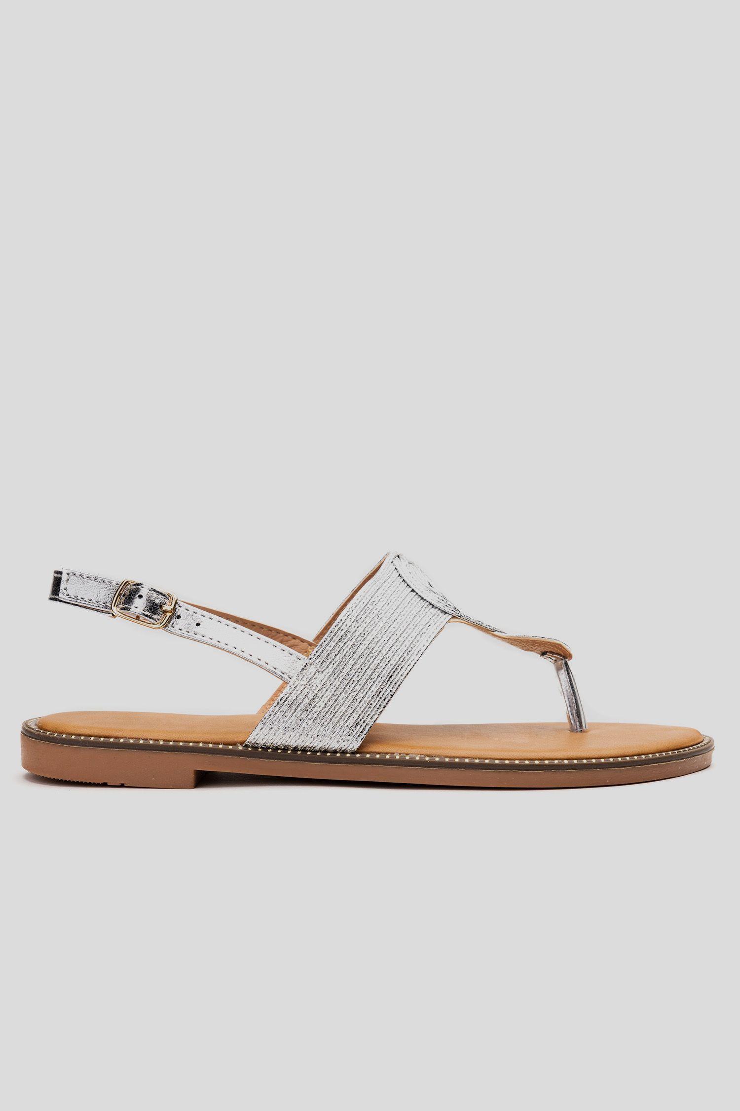 Sandalia Mujer Plateado Gala Chancleta-0