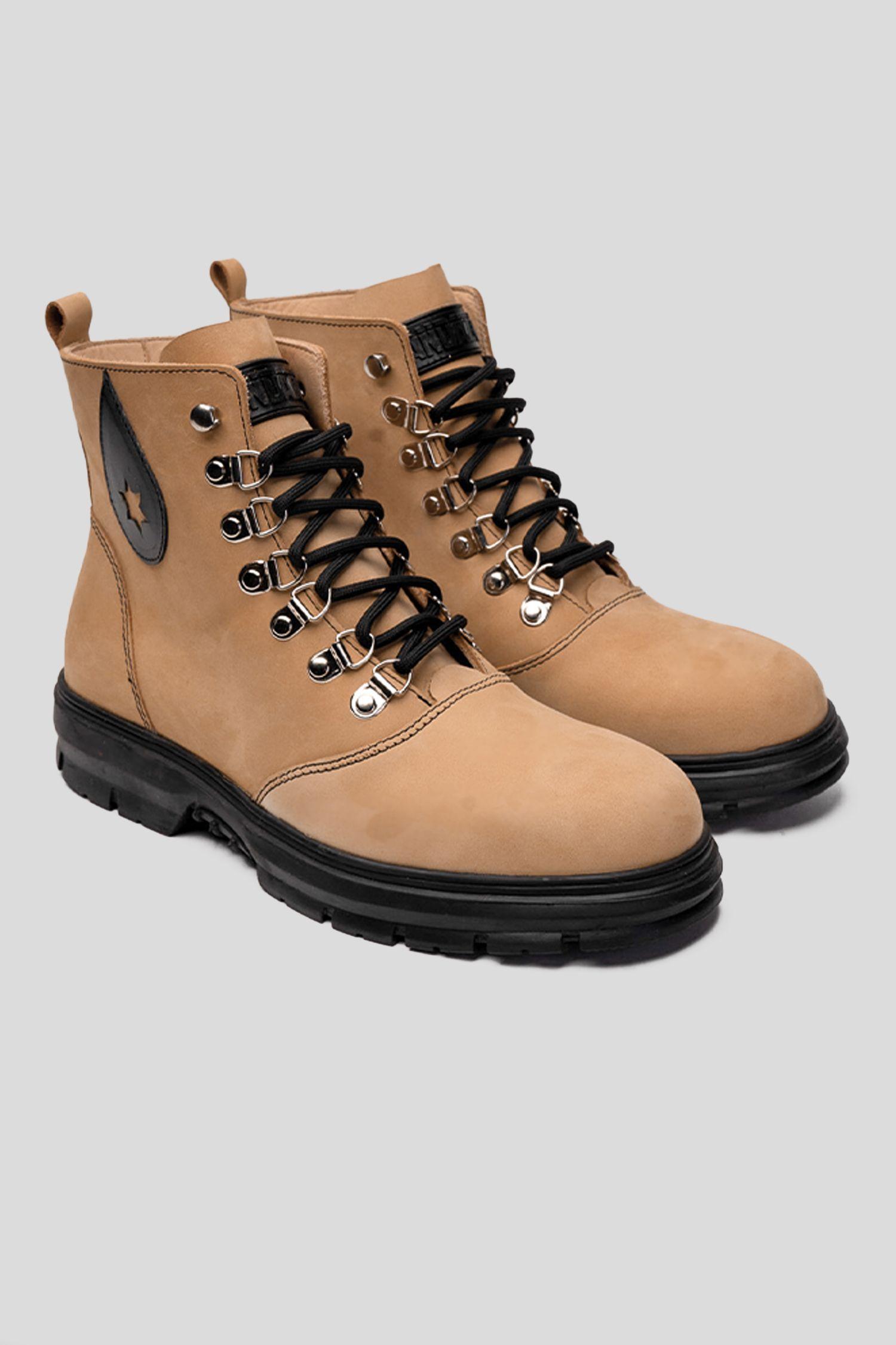 Botín Urbano Cuero Terrah Negro Camel Landazuri-6