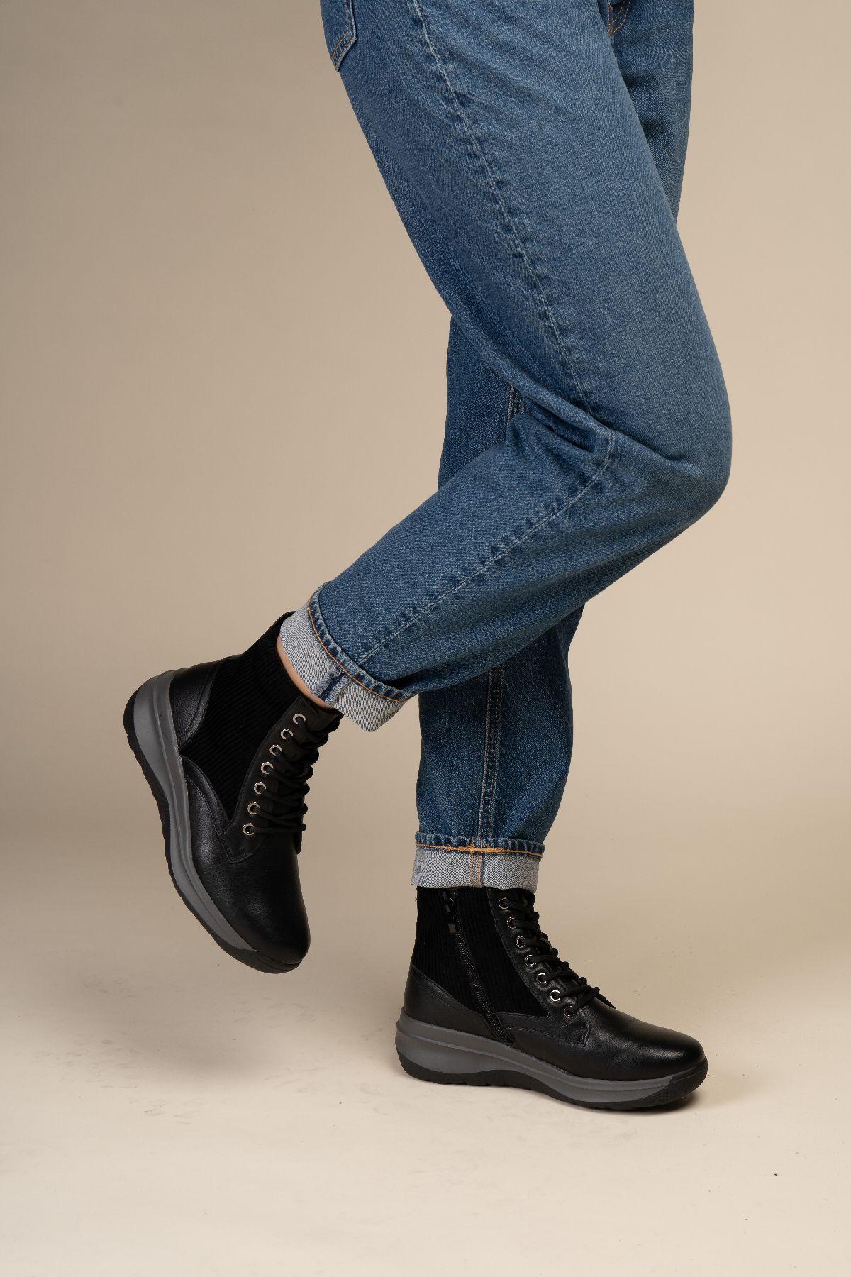 Botín Casual Mujer Negro Aurélie Chinitown-1