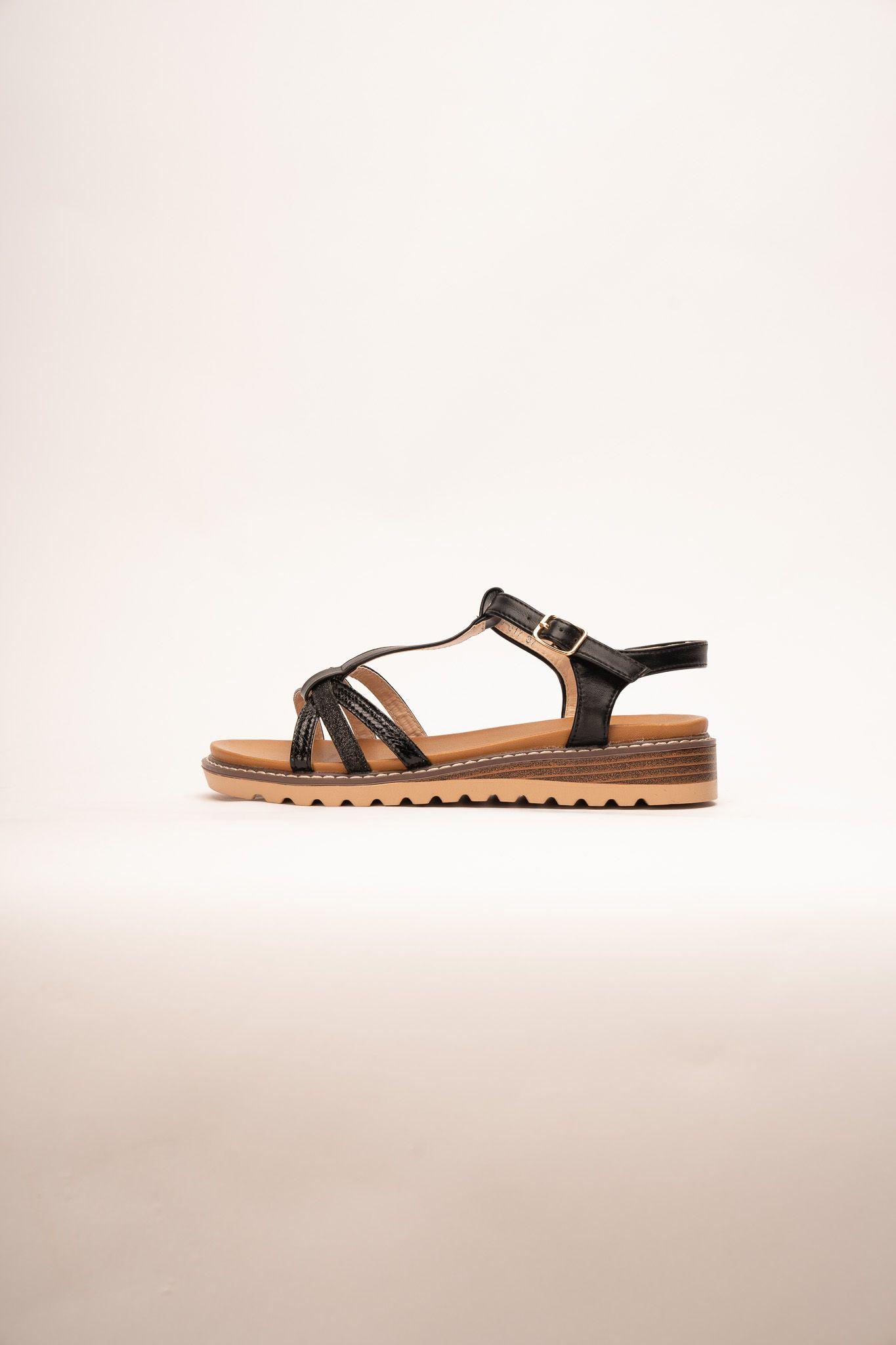 Sandalia Casual Mujer Negro Lujain Chinitown-0