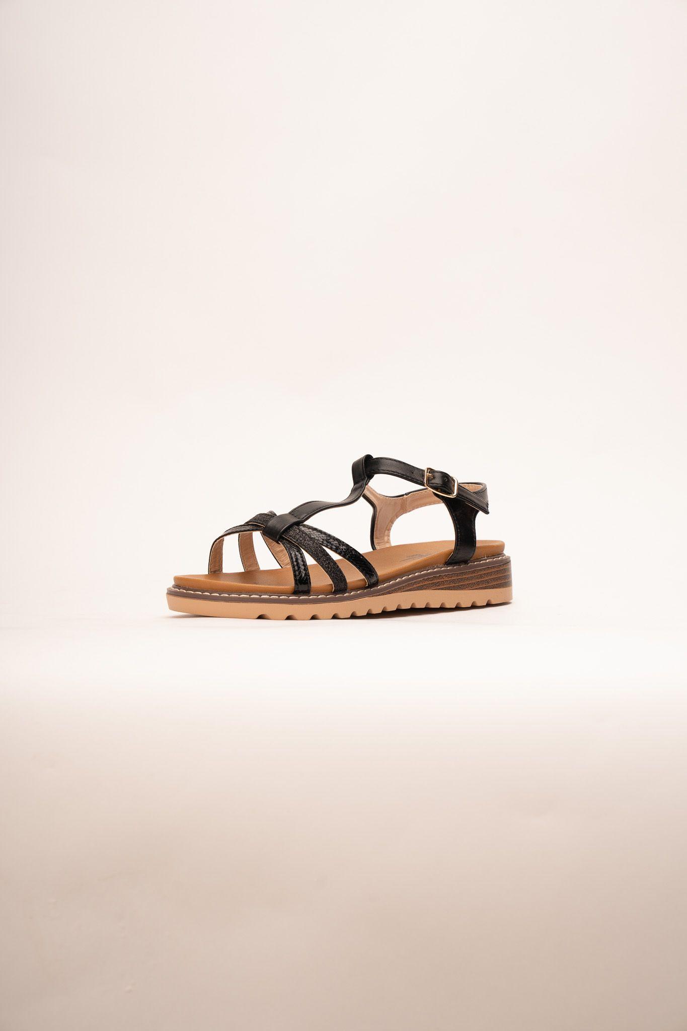 Sandalia Casual Mujer Negro Lujain Chinitown-2