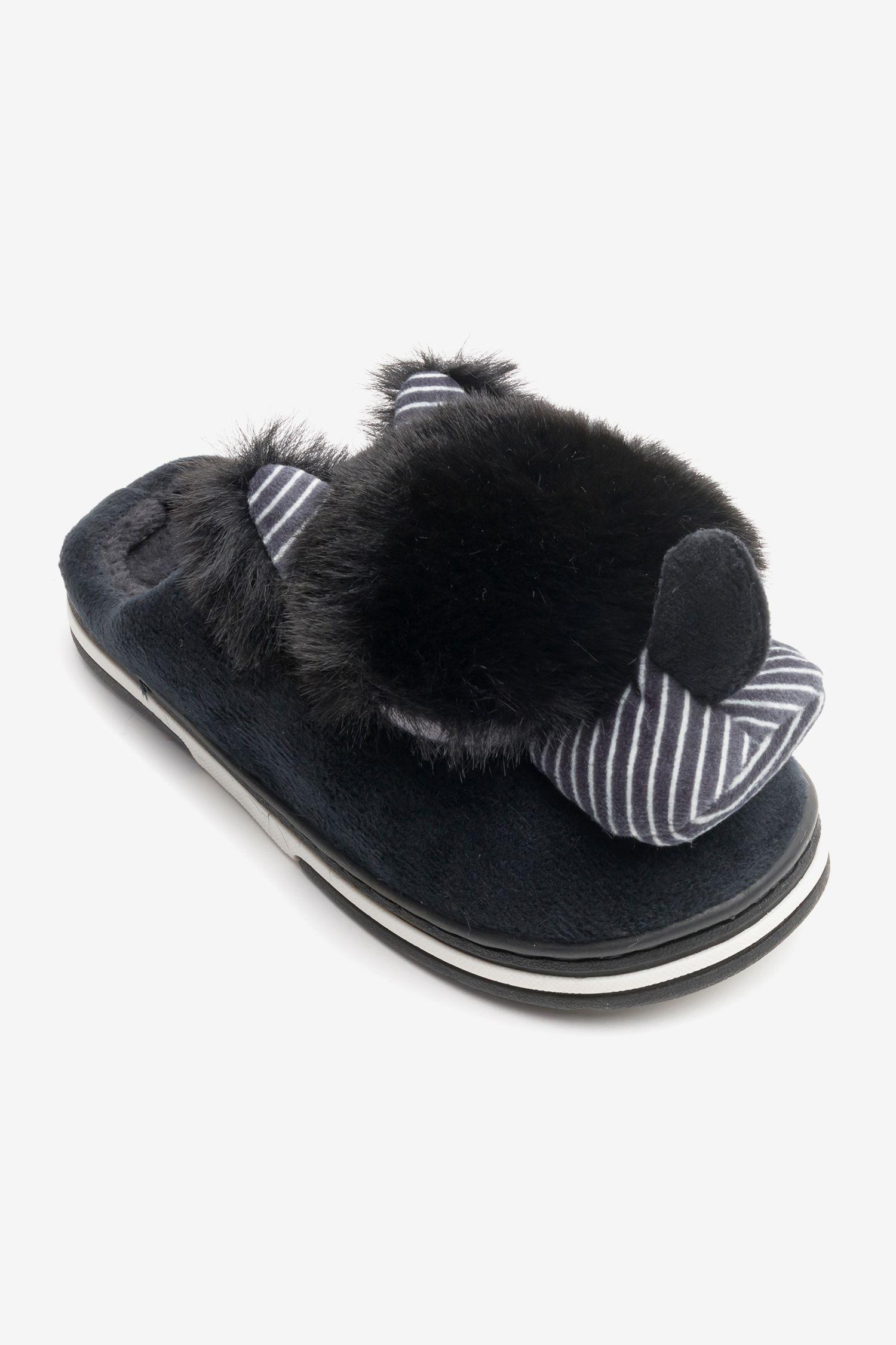 Pantufla Niñ@ Negro Bunny Chancleta-2
