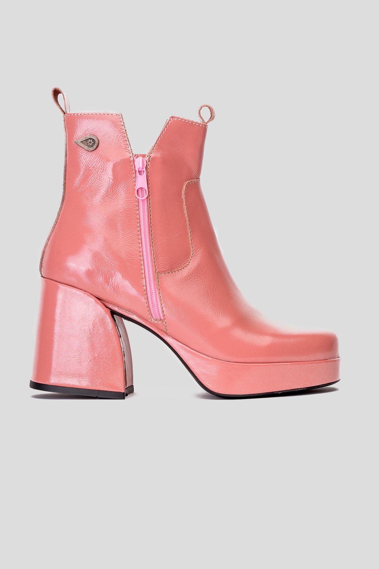 Botín Cuero Aspasia Rosada Landazuri-0