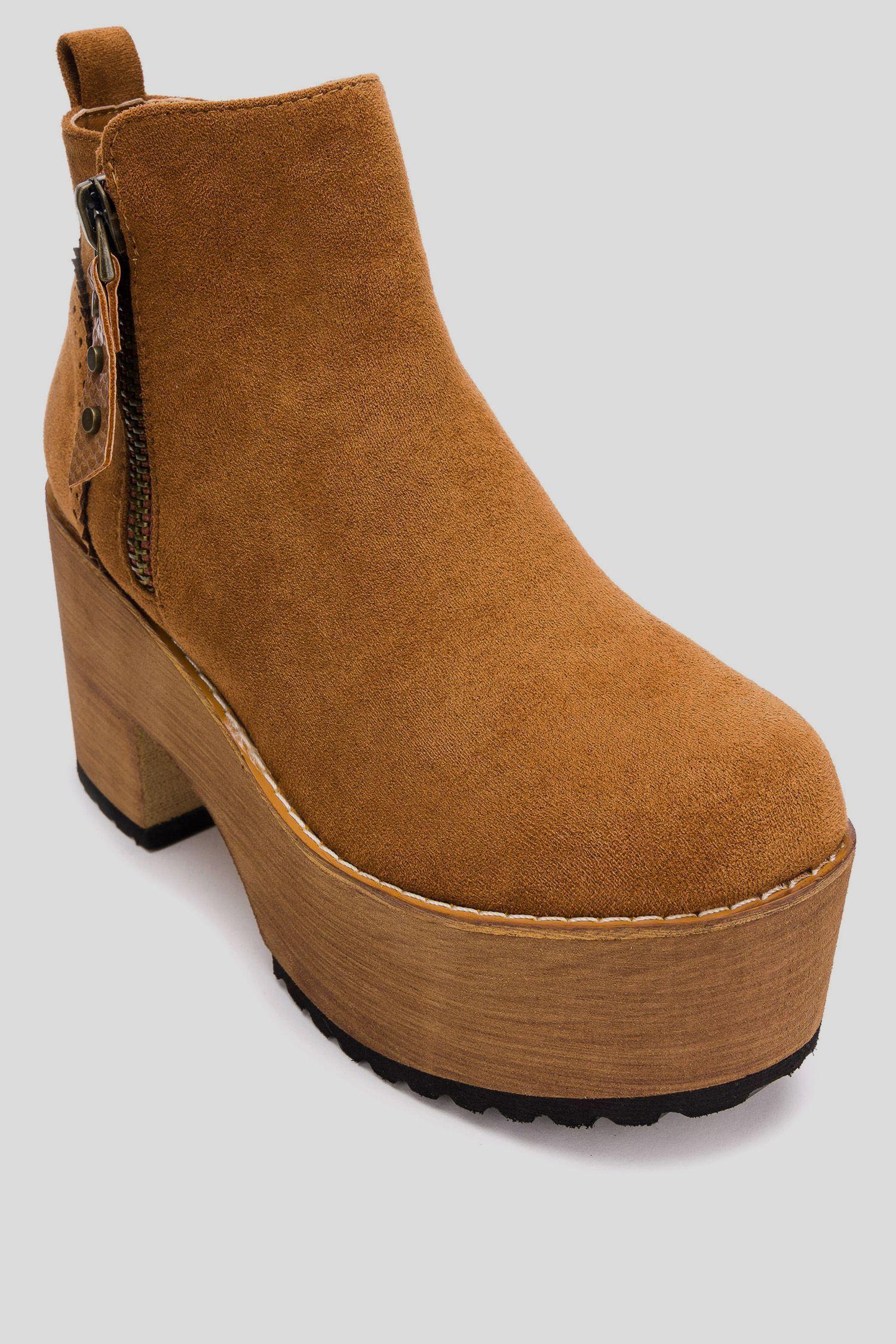 Botín Mujer Camel Broki Boteli-2