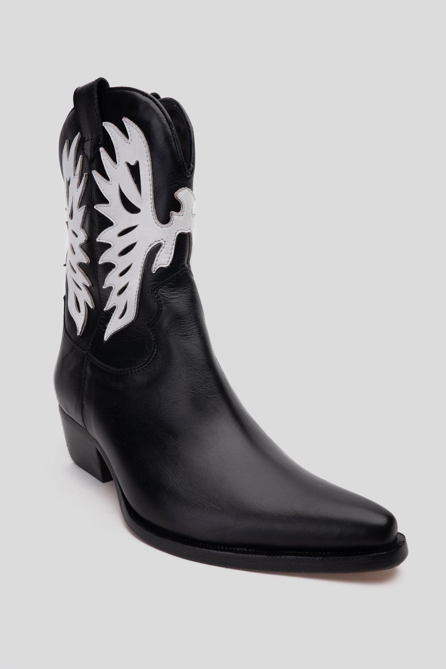 Bota Cuero Vaquera Altar Negro Landazuri-2