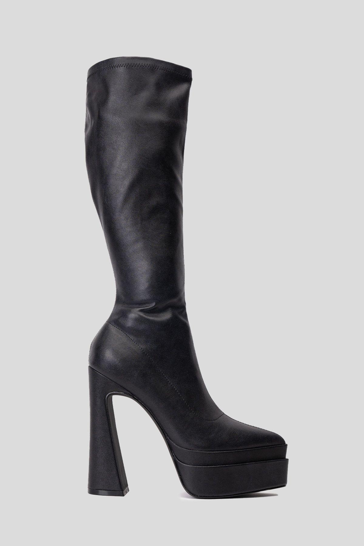 Bota Larga Mujer Negro Lizbeth Chinitown-0