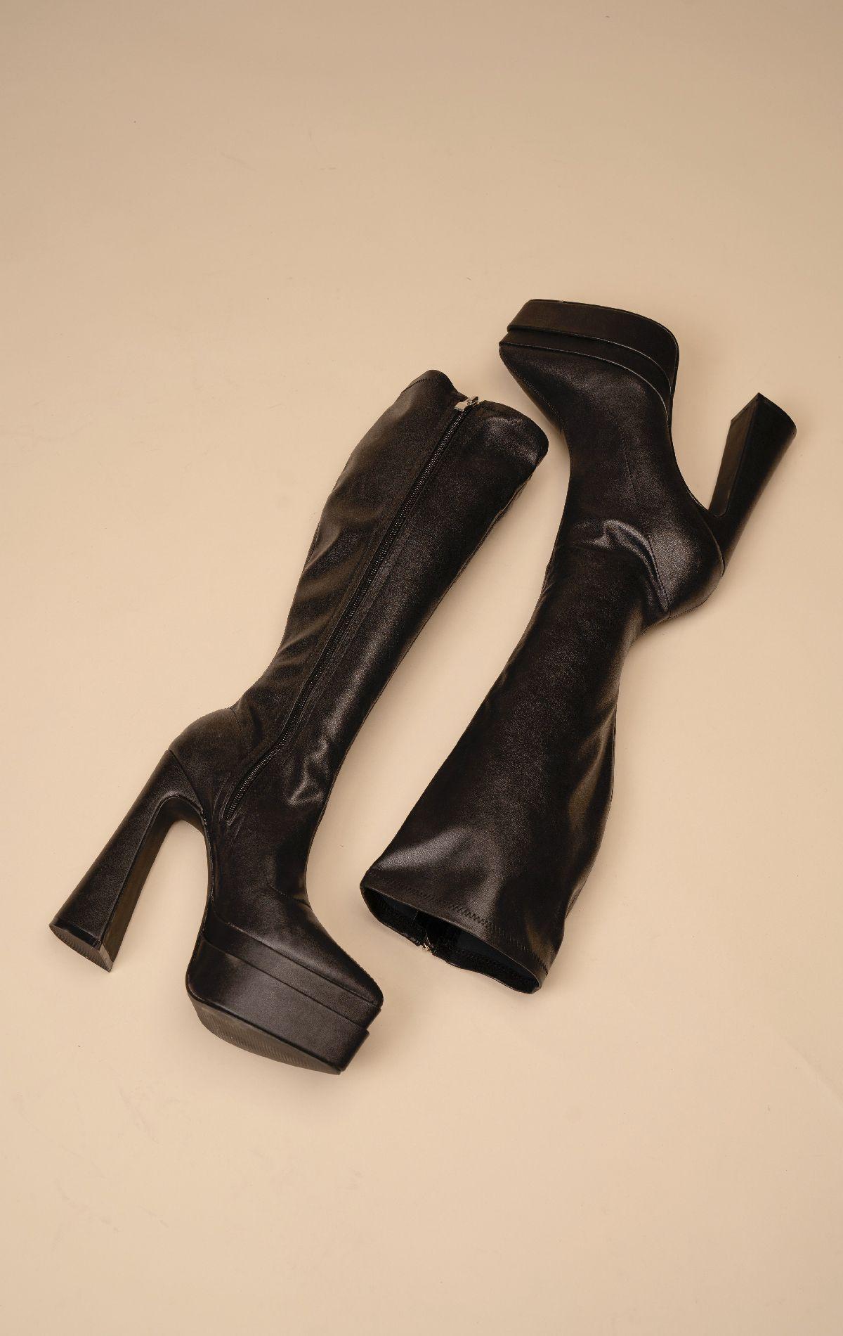 Bota Larga Mujer Negro Lizbeth Chinitown-4
