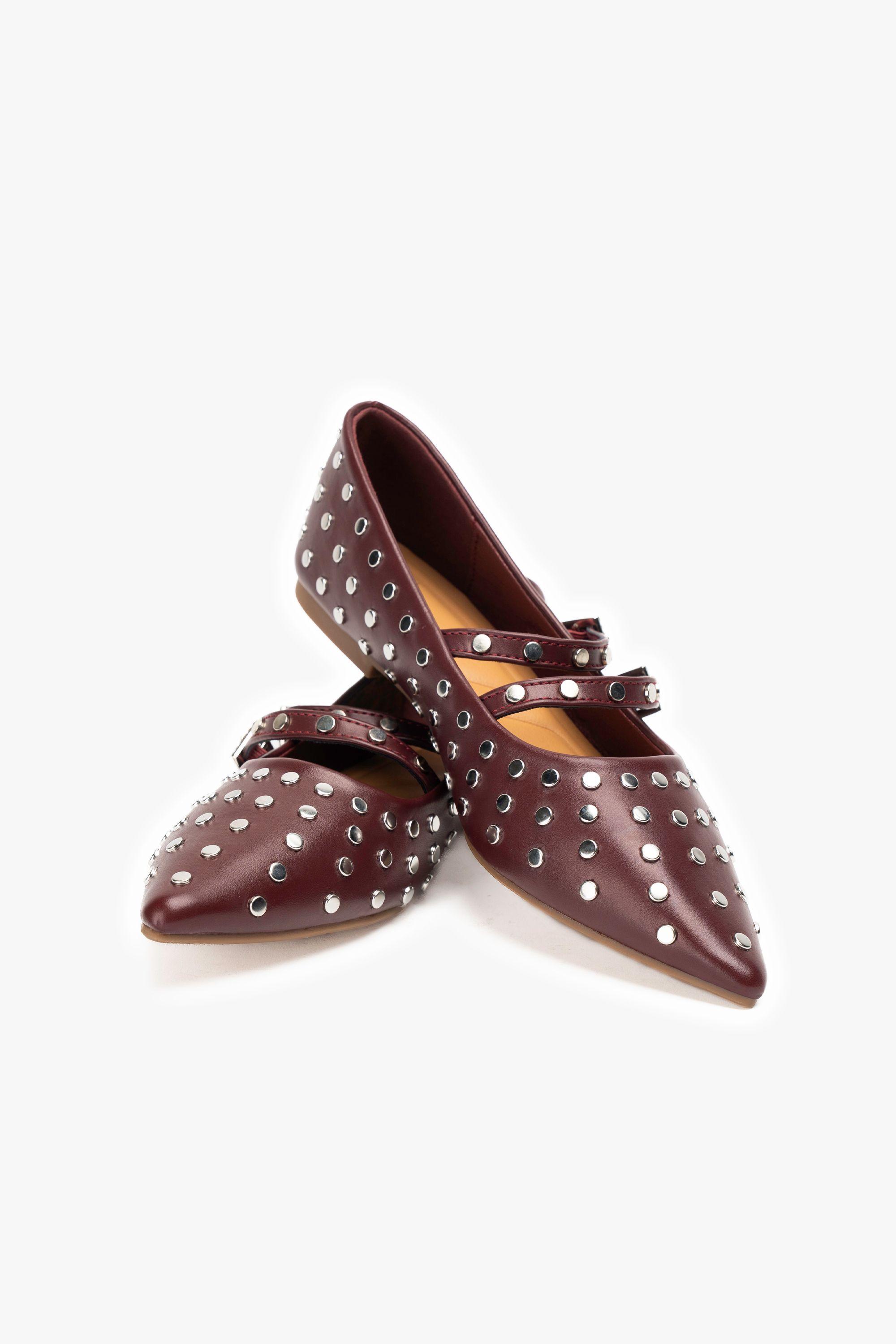 Ballerina Mujer Burdeo Tacha Chinitown-4