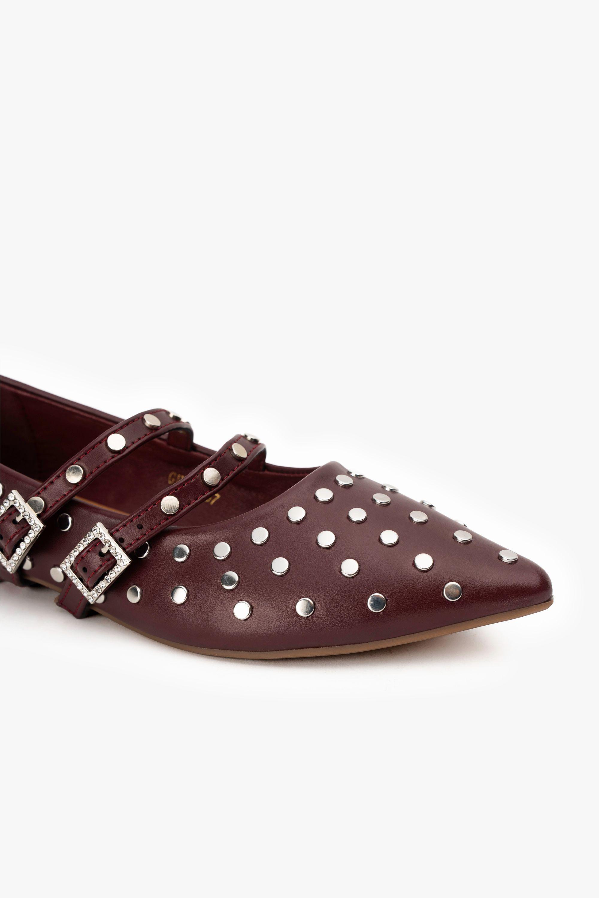 Ballerina Mujer Burdeo Tacha Chinitown-5