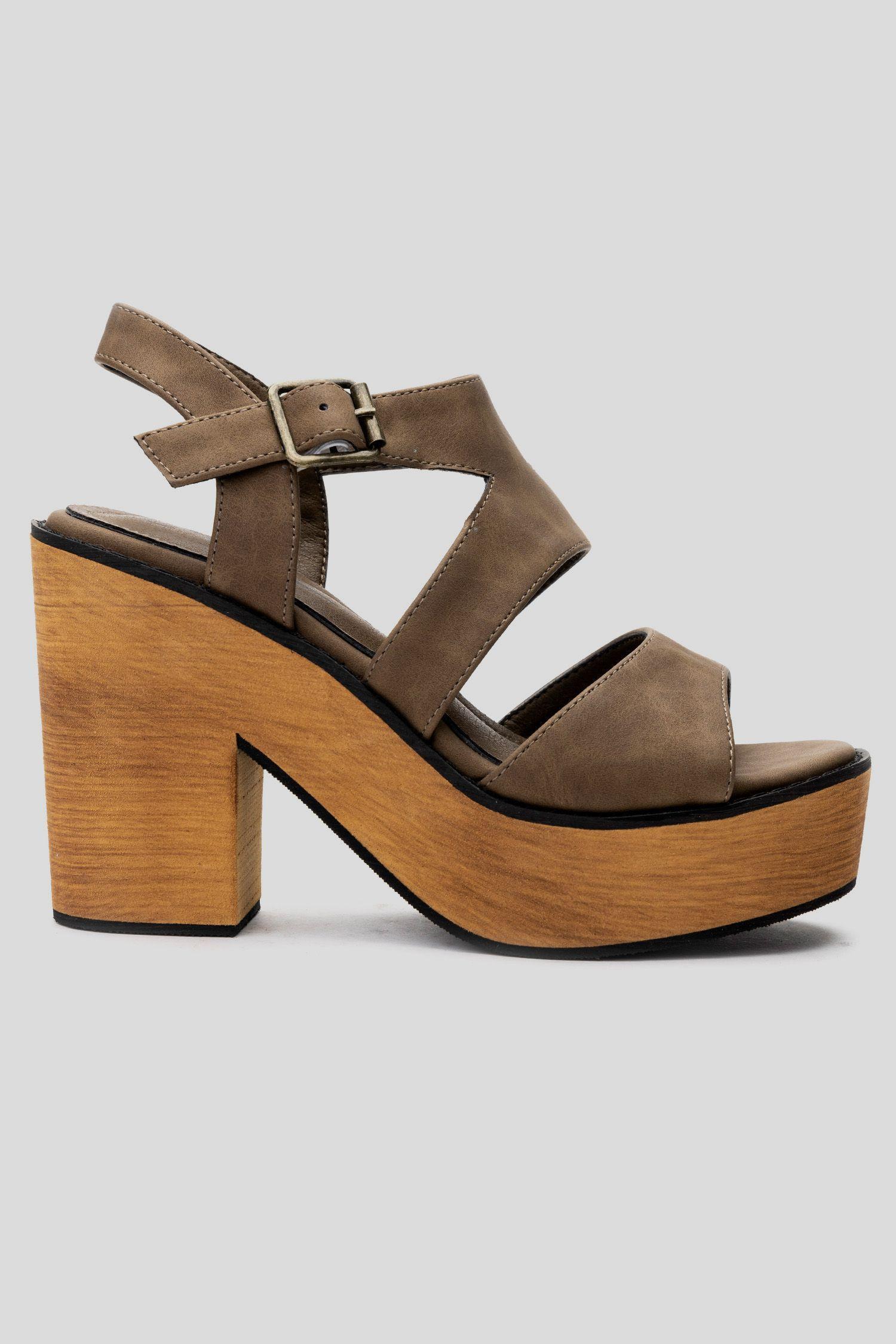 Sandalia Mujer Khaki Georgia Chancleta-0