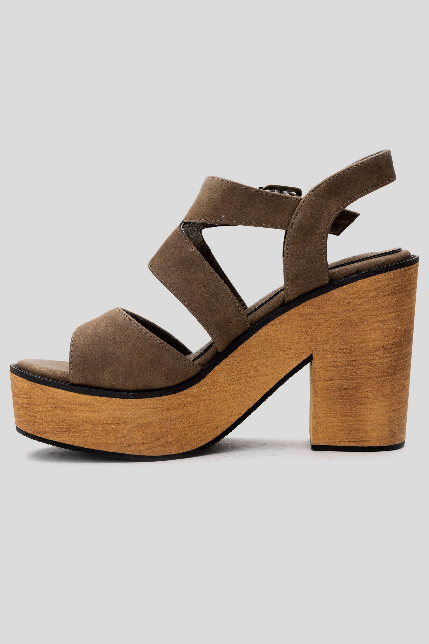 Sandalia Mujer Khaki Georgia Chancleta-1