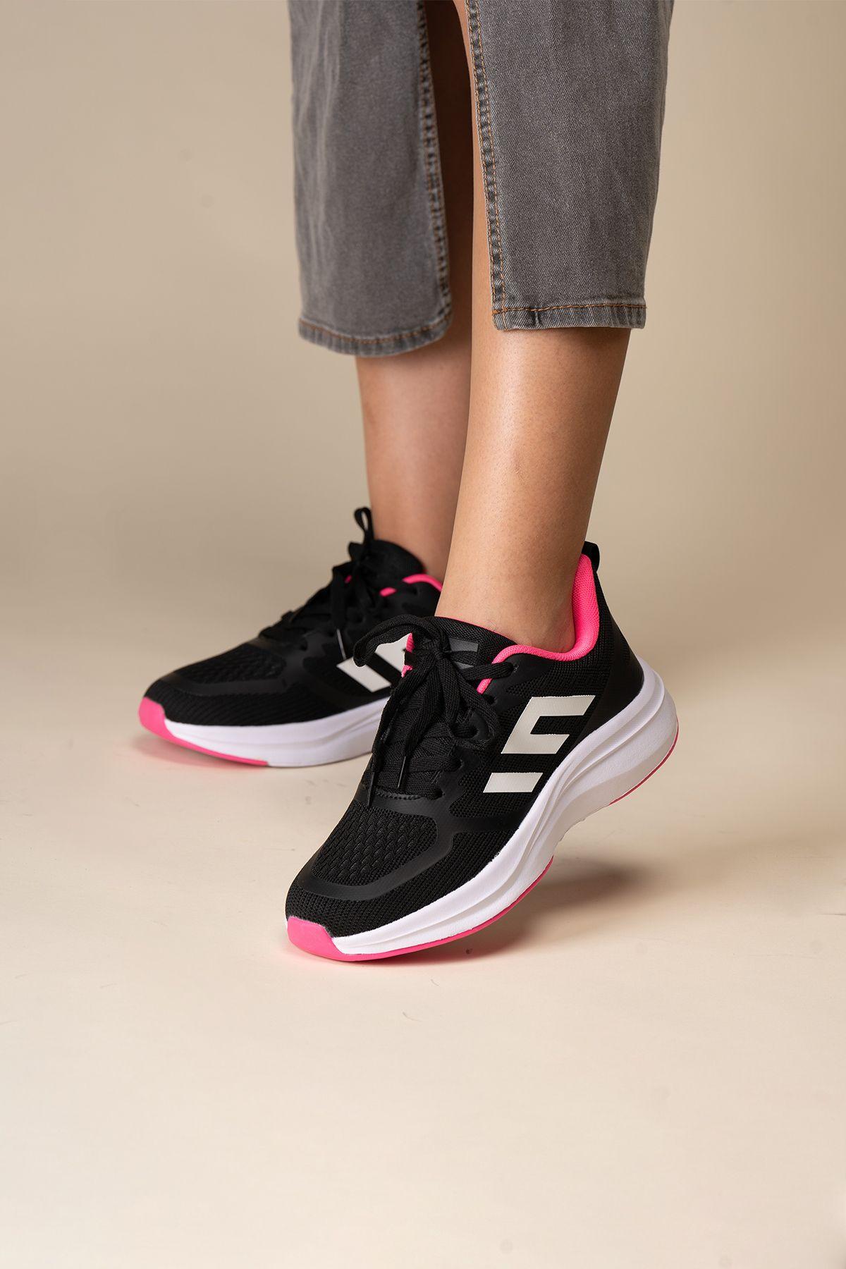 Zapatilla Mujer Negro Rosado Leone Chinitown-1