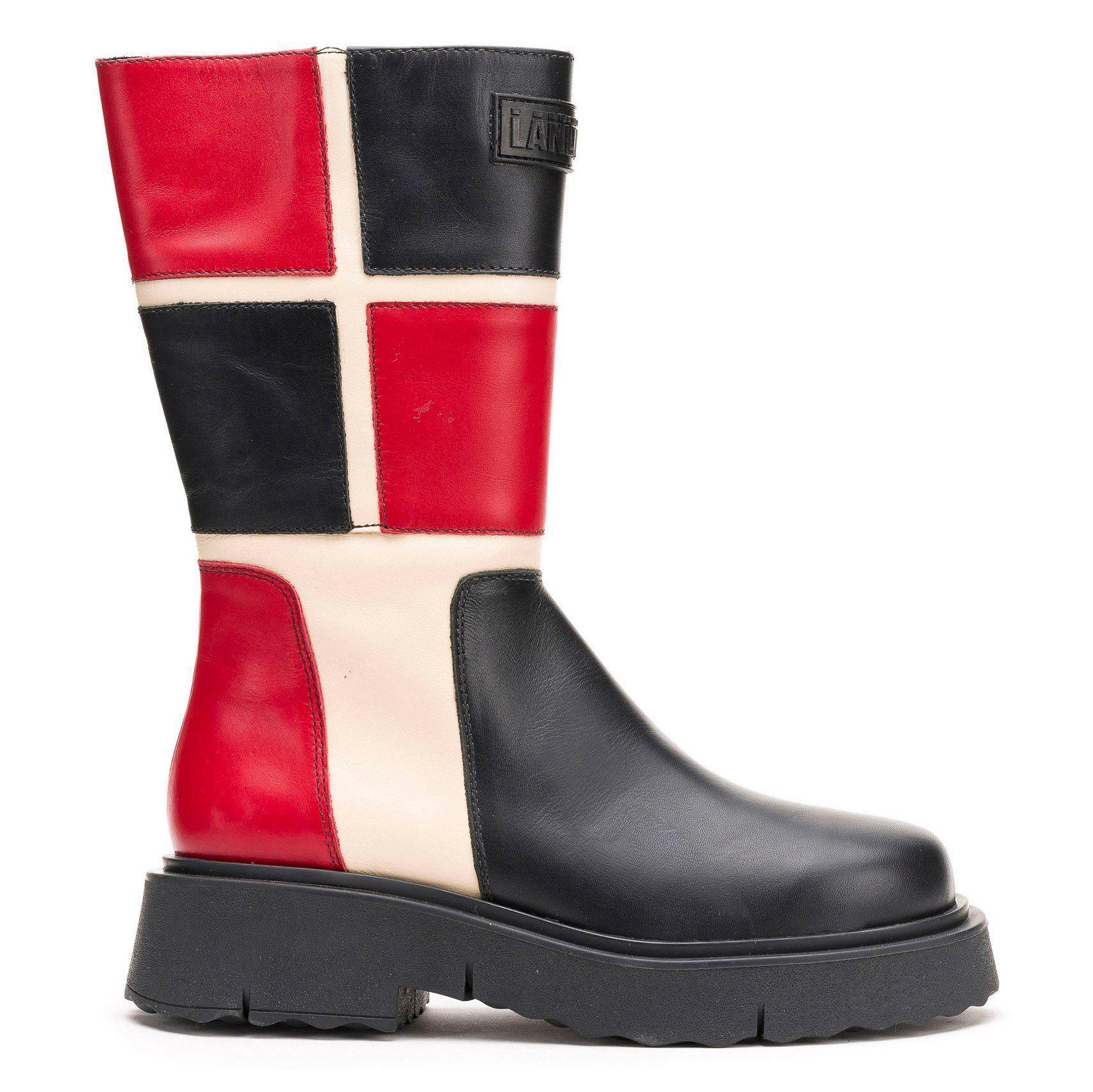 Bota Cuero Rea Roja Landazuri-0