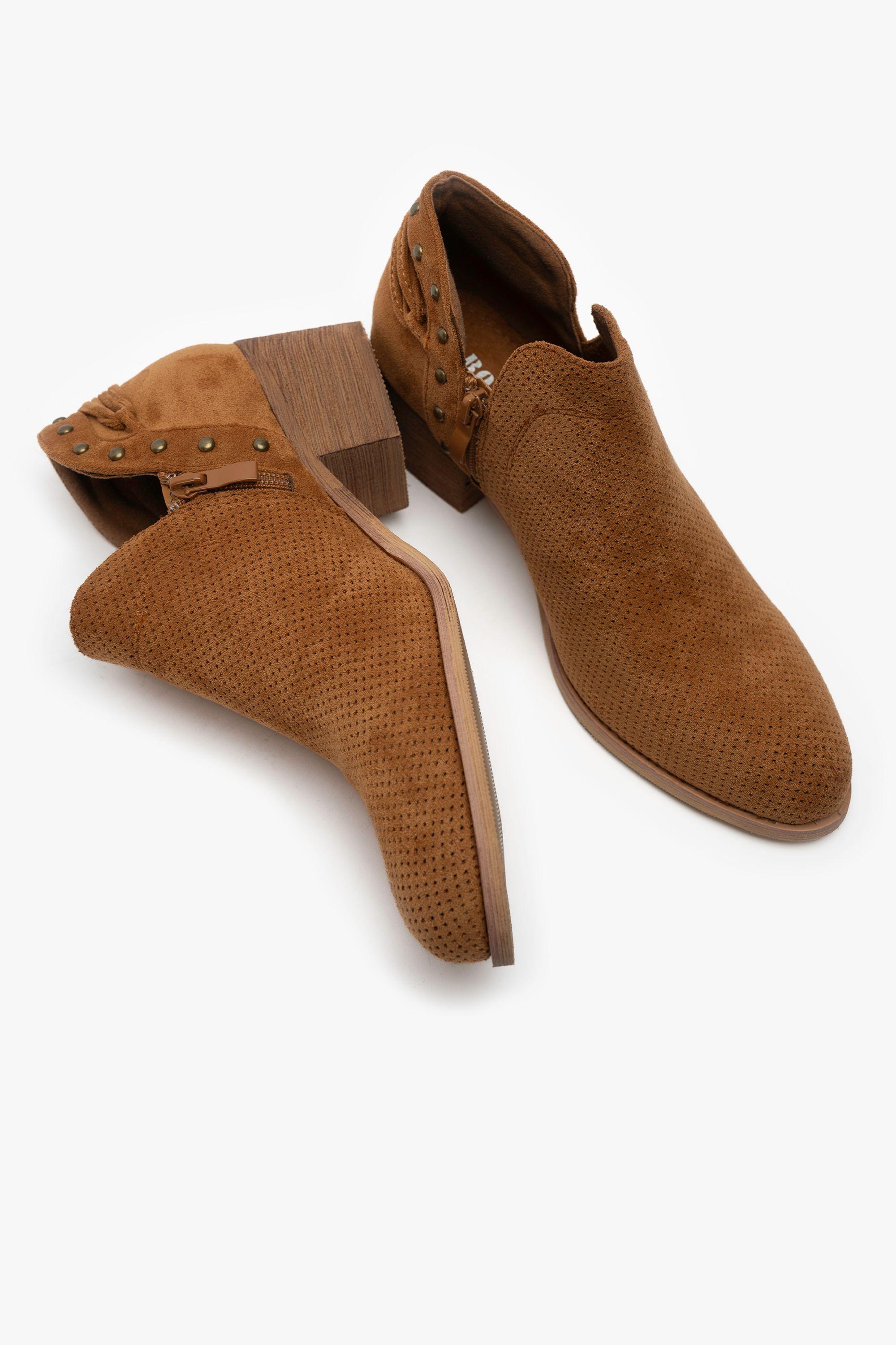 Botín Casual Mujer Camel Rita Chinitown-5