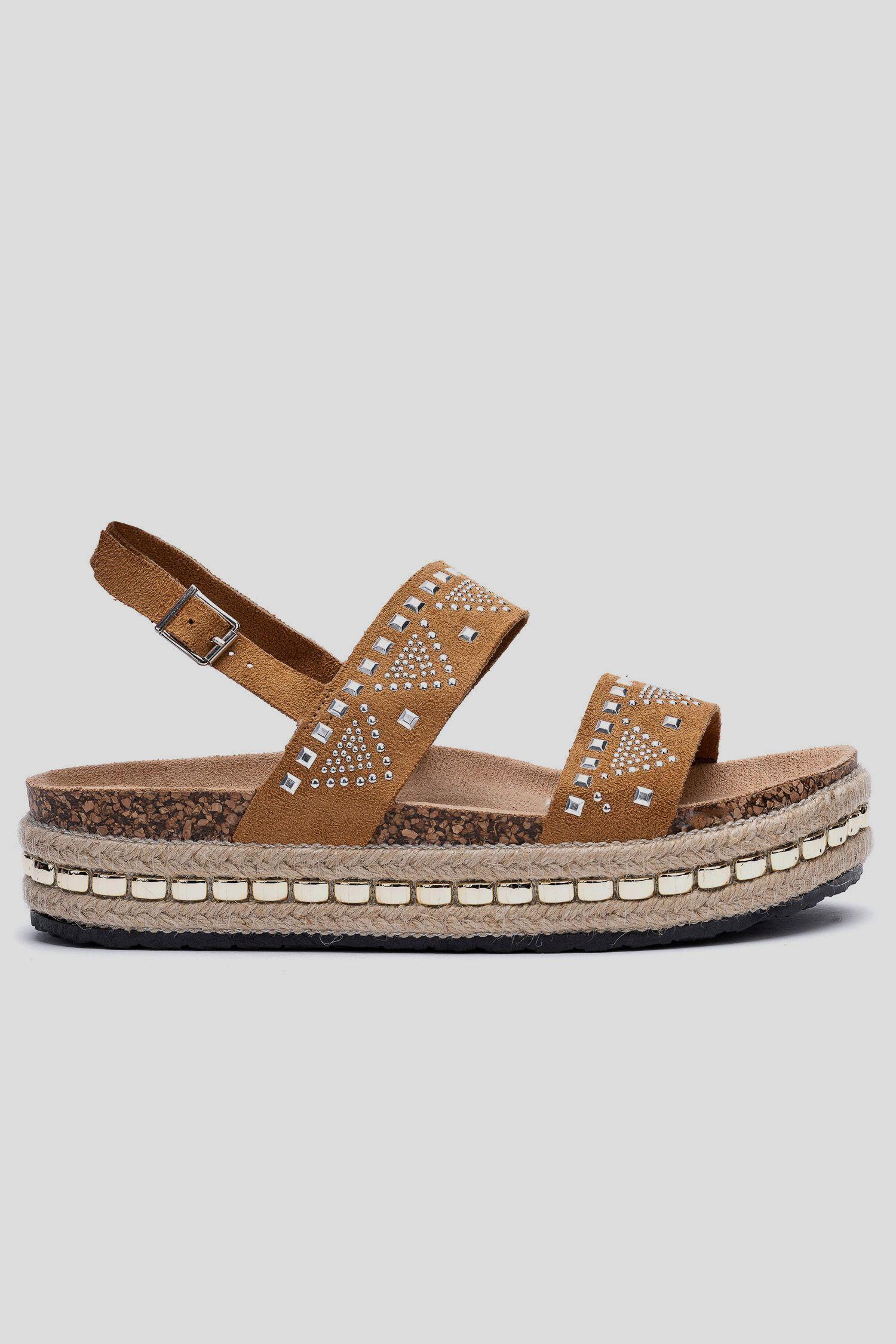 Sandalia Mujer Camel Ros Apóstol-0