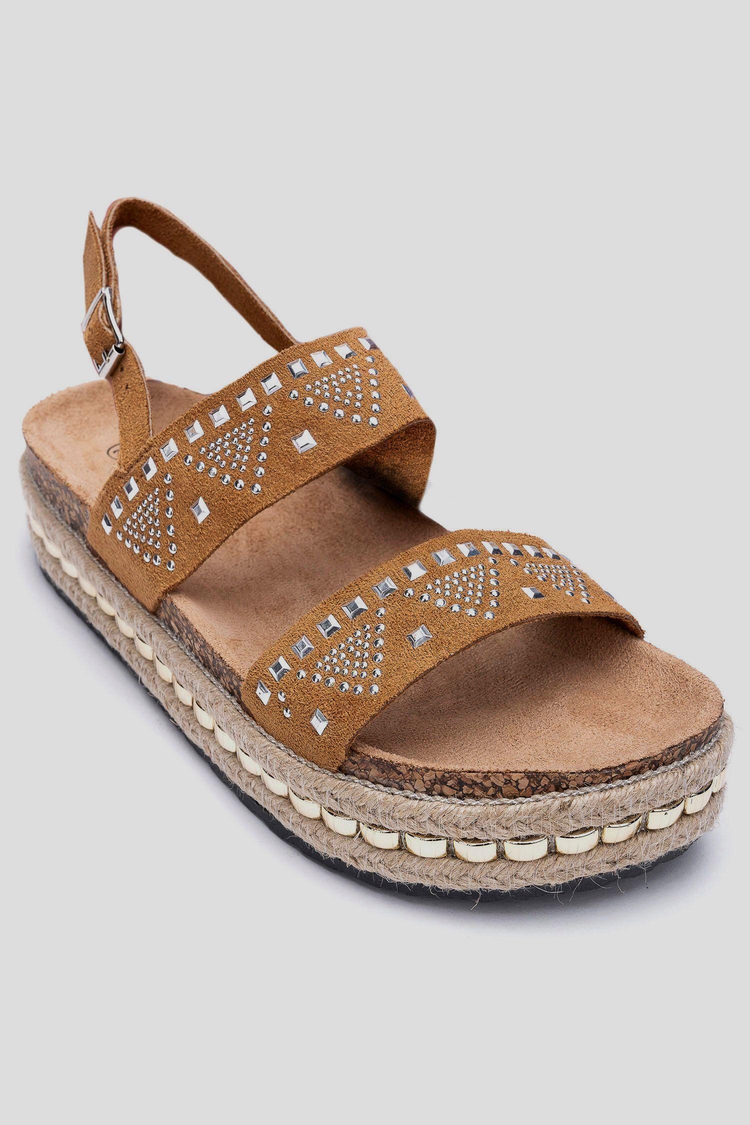 Sandalia Mujer Camel Ros Apóstol-2