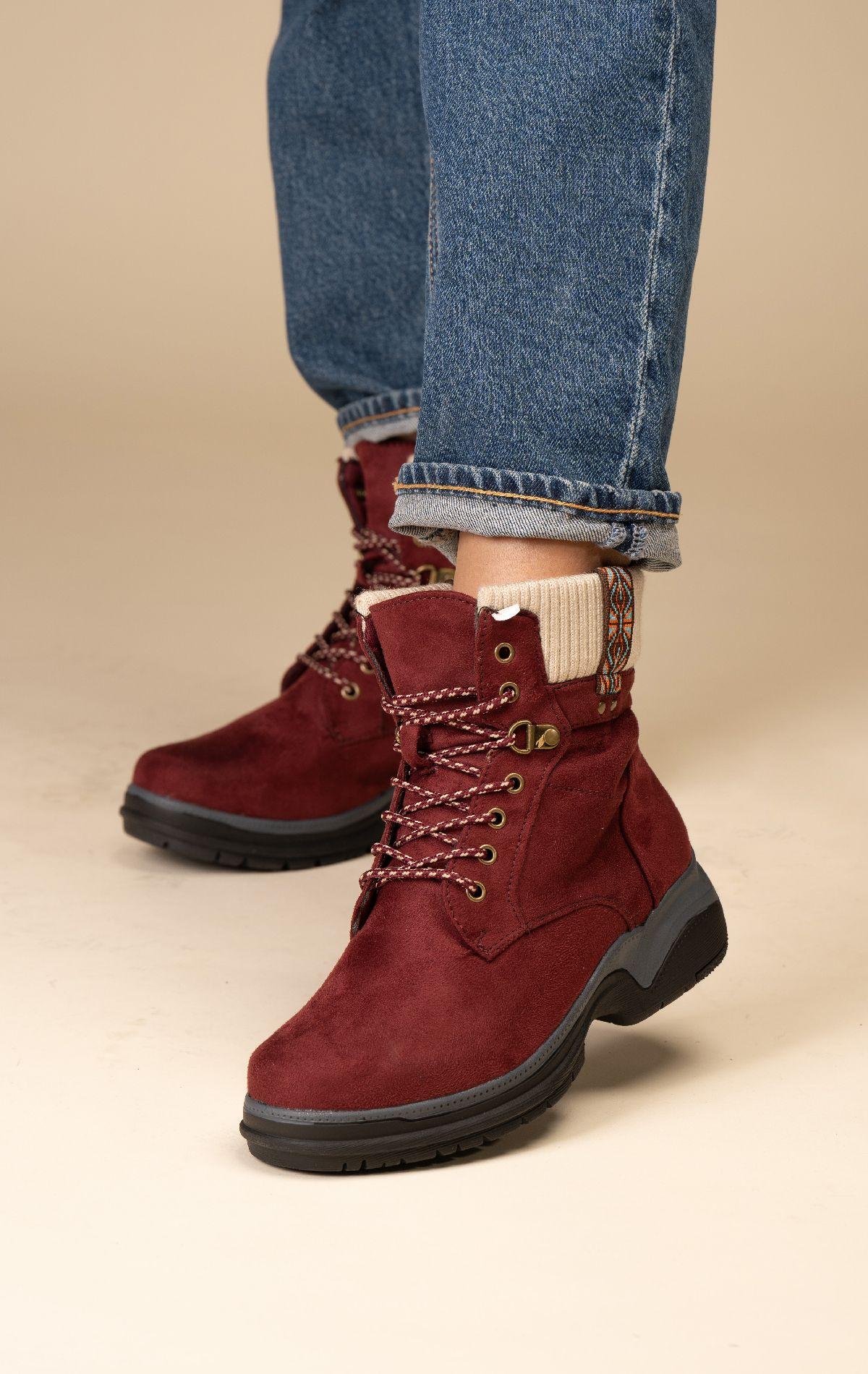 Bota Casual Mujer Rojo Dunixe Chinitown-4
