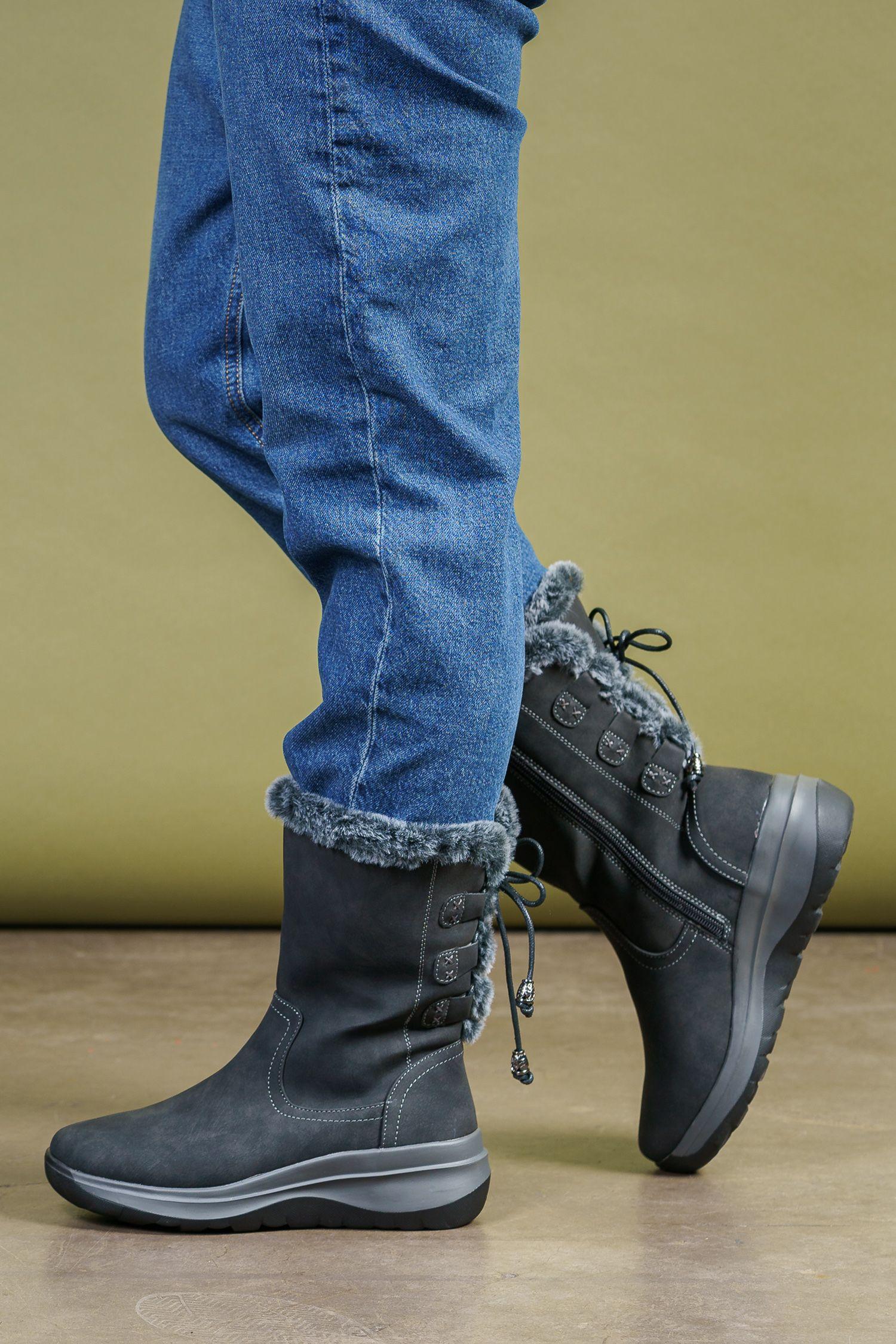 Bota Mujer Gris Zaria Thunder Blue-3