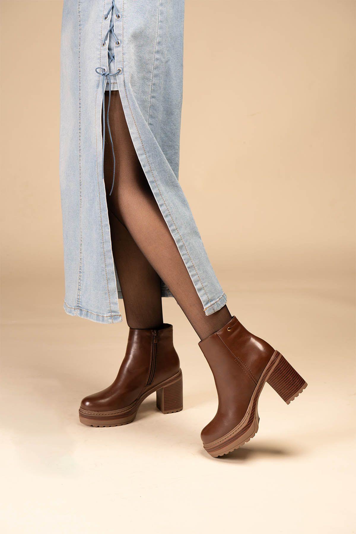Botín Casual Mujer Camel Kani Chinitown-1