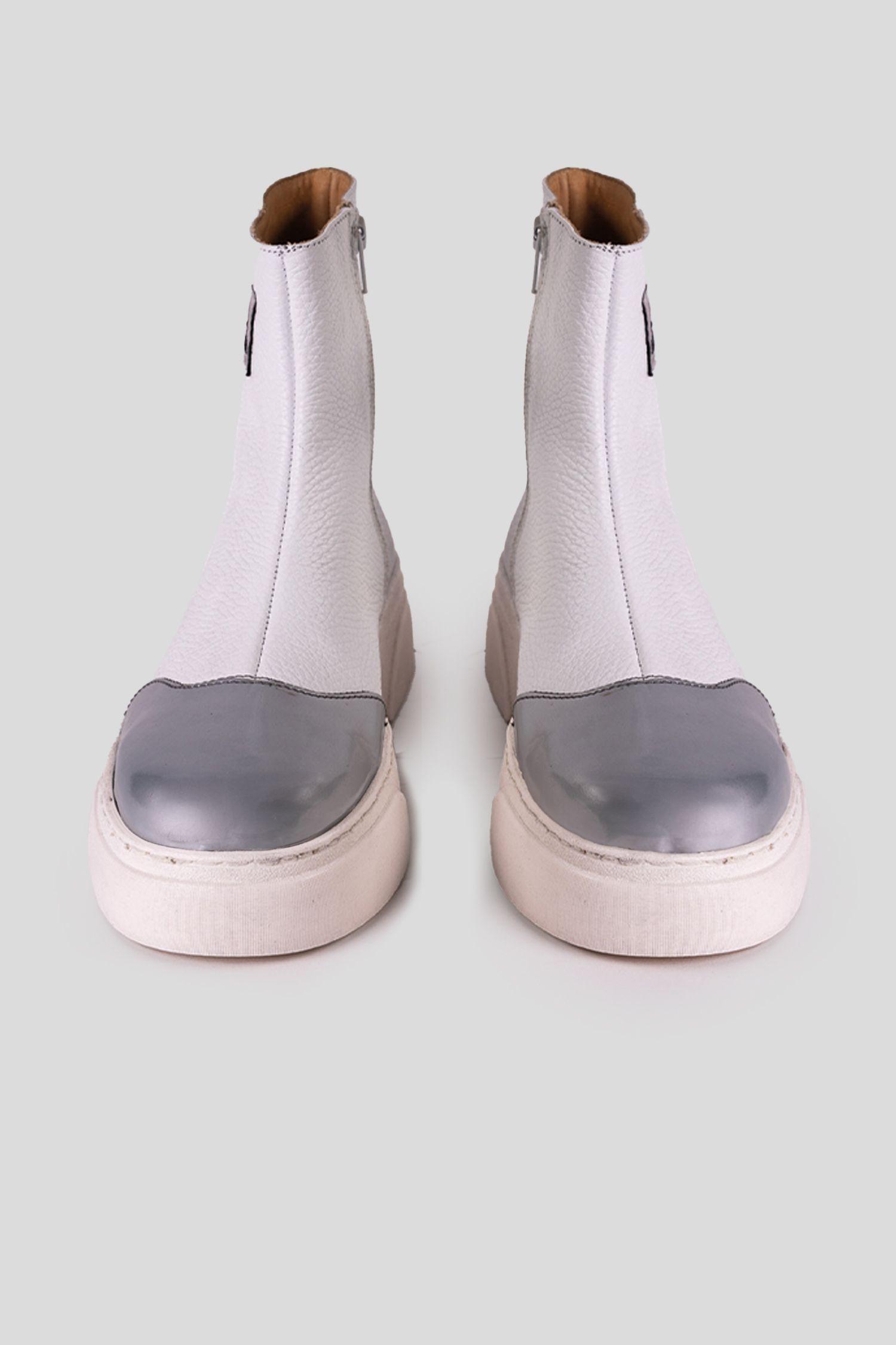 Zapatilla Cuero Frigg Blanco Plata Landazuri-2