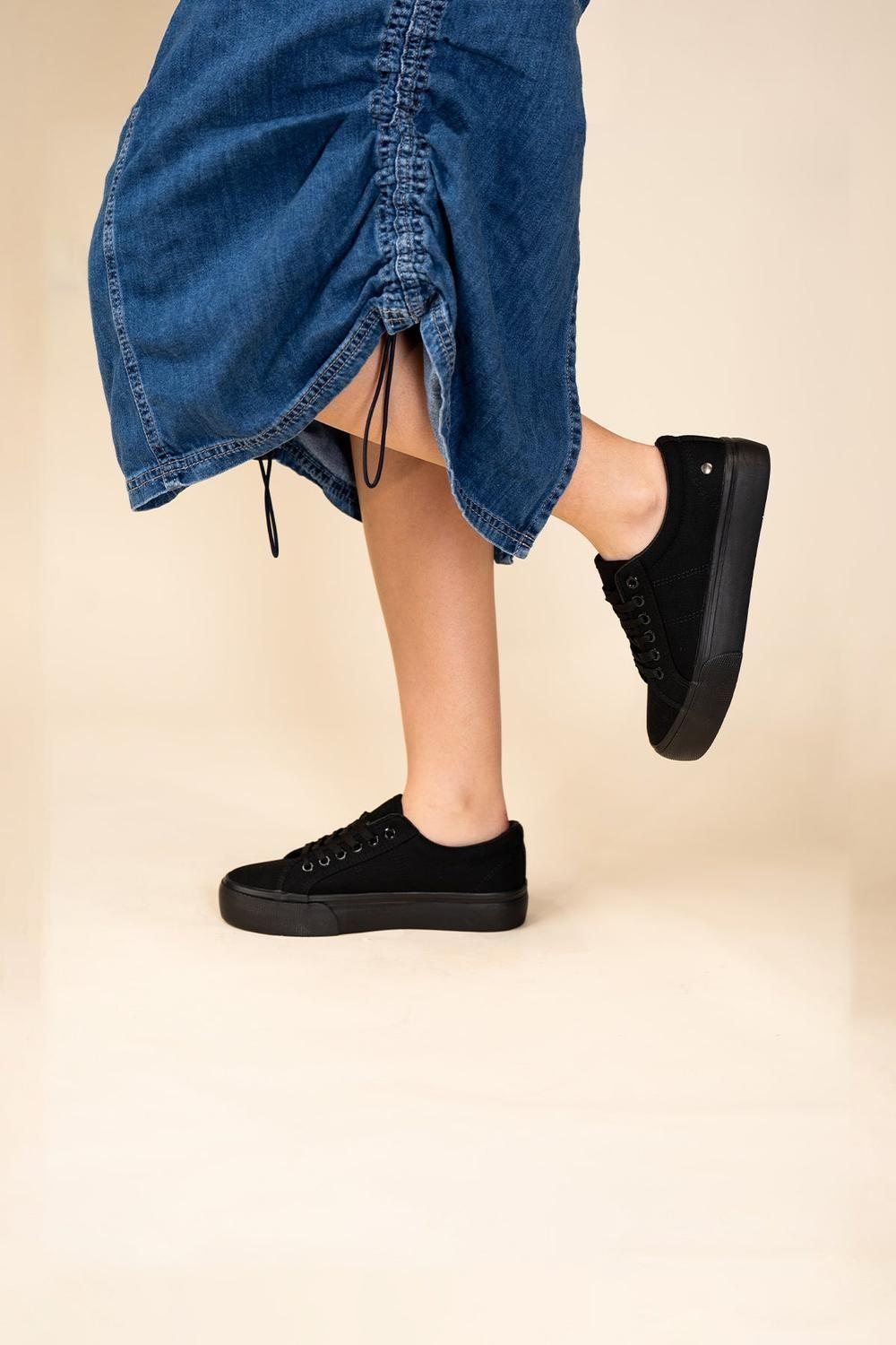 Zapatilla Mujer Negro Susy Chinitown-1