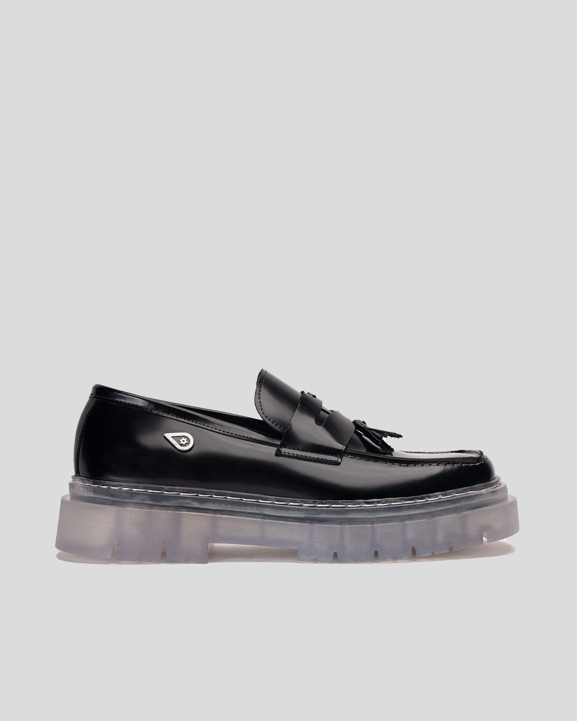 Mocasín Cuero Mediterráneo Negro Cristal Landazuri-0