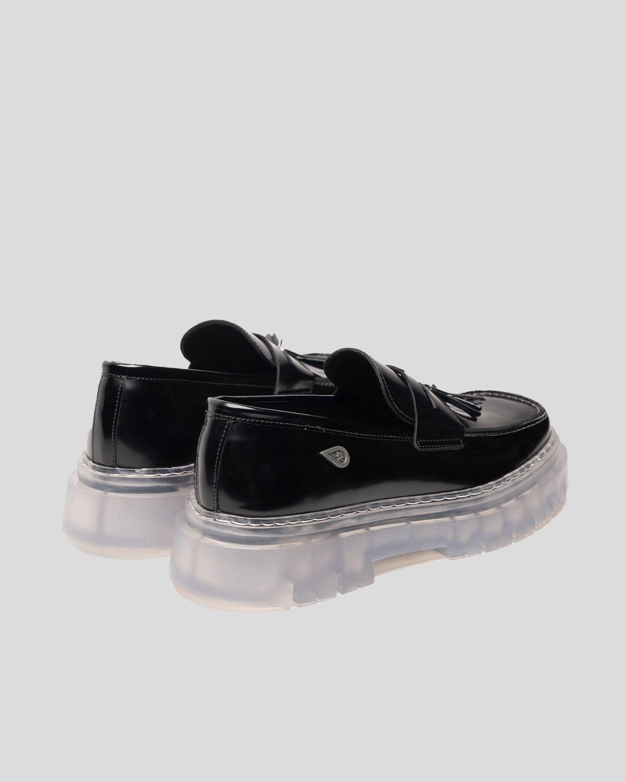 Mocasín Cuero Mediterráneo Negro Cristal Landazuri-3