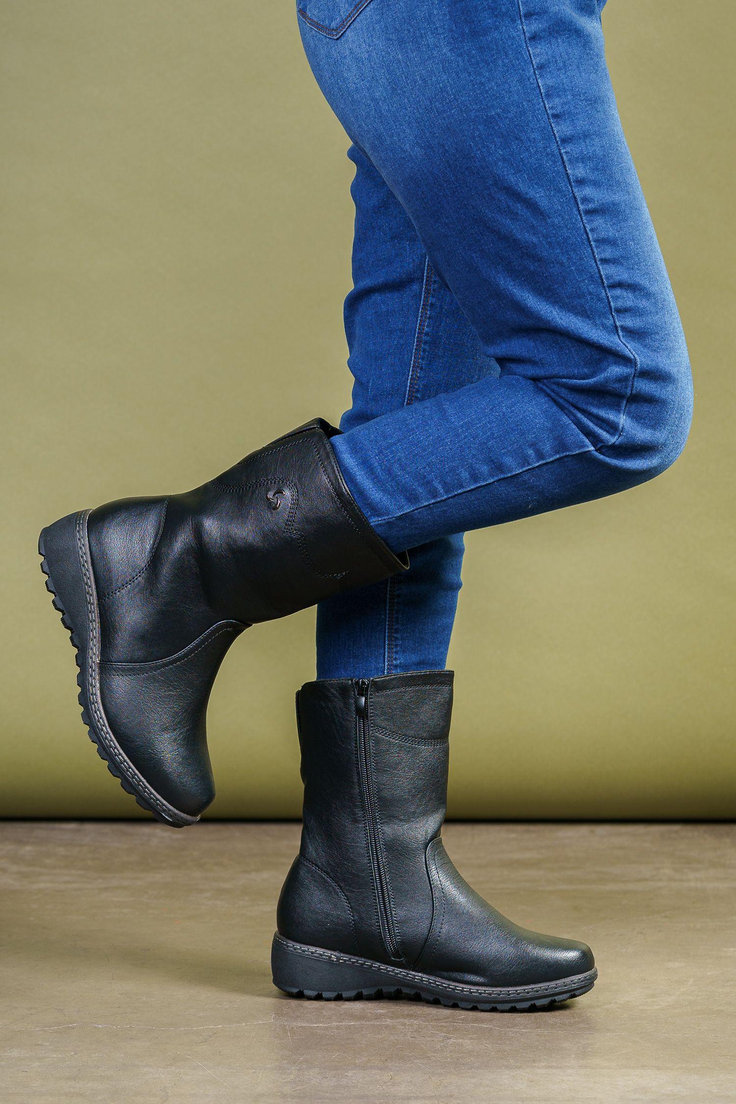 Bota Mujer Negro Kalea Thunder Blue-1