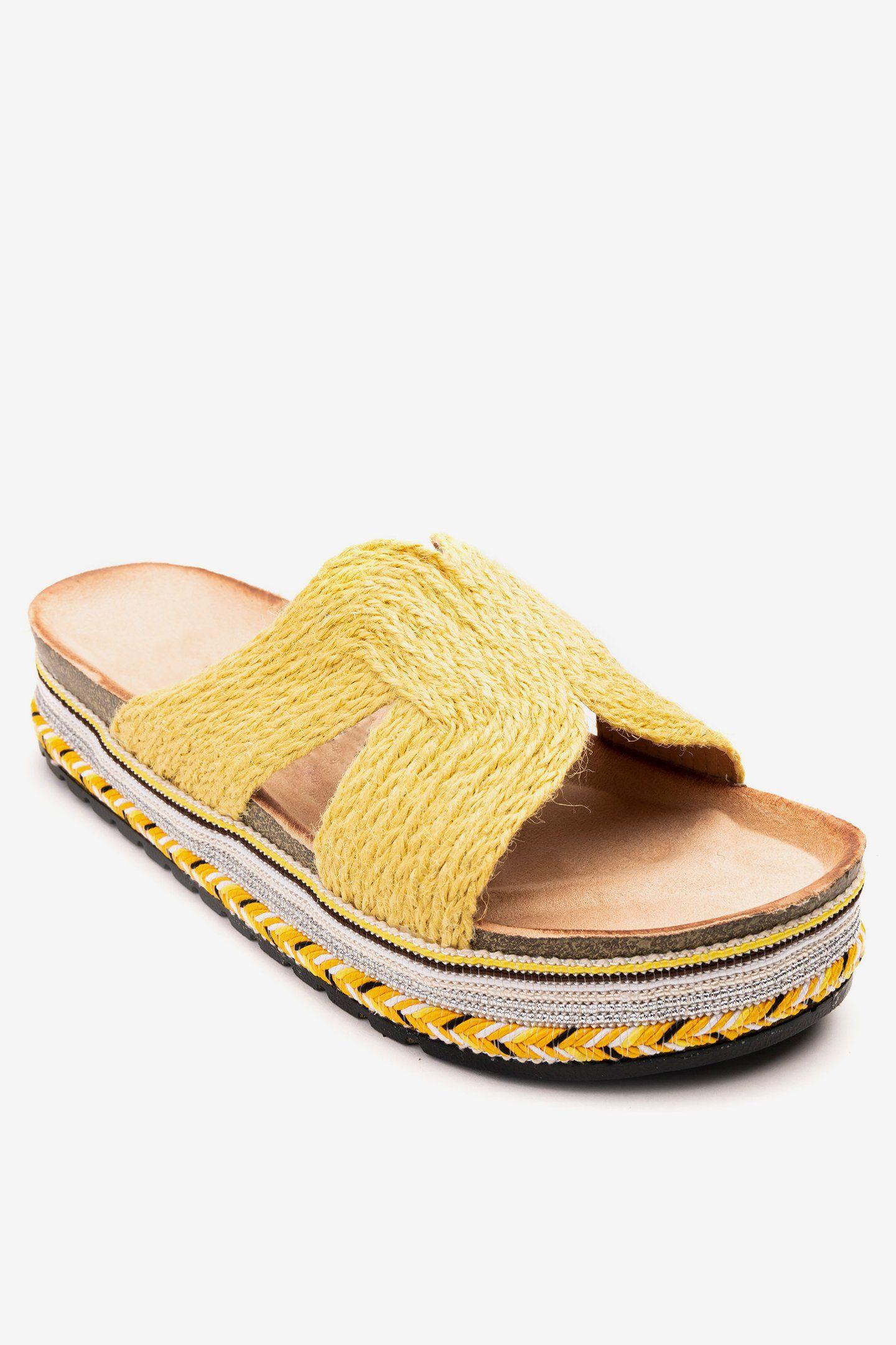 Sandalia Mujer Amarillo Kima Chancleta-3
