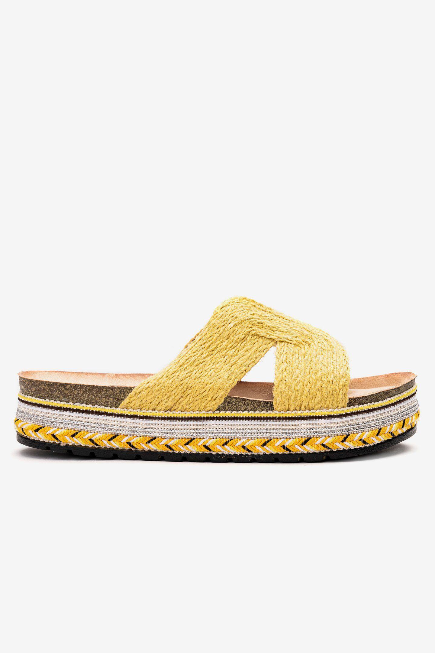 Sandalia Mujer Amarillo Kima Chancleta-0