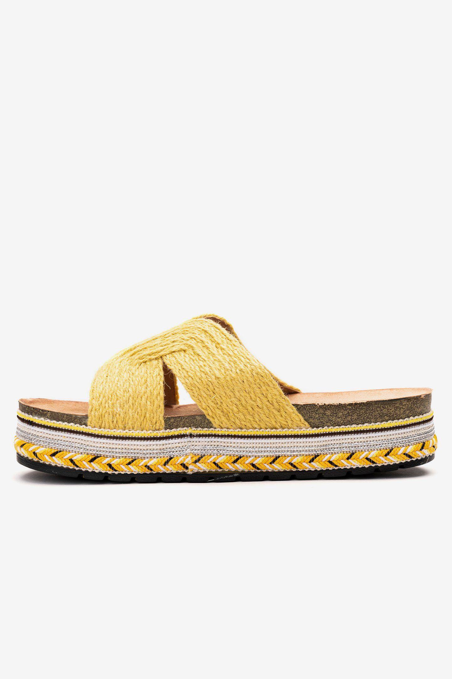 Sandalia Mujer Amarillo Kima Chancleta-1