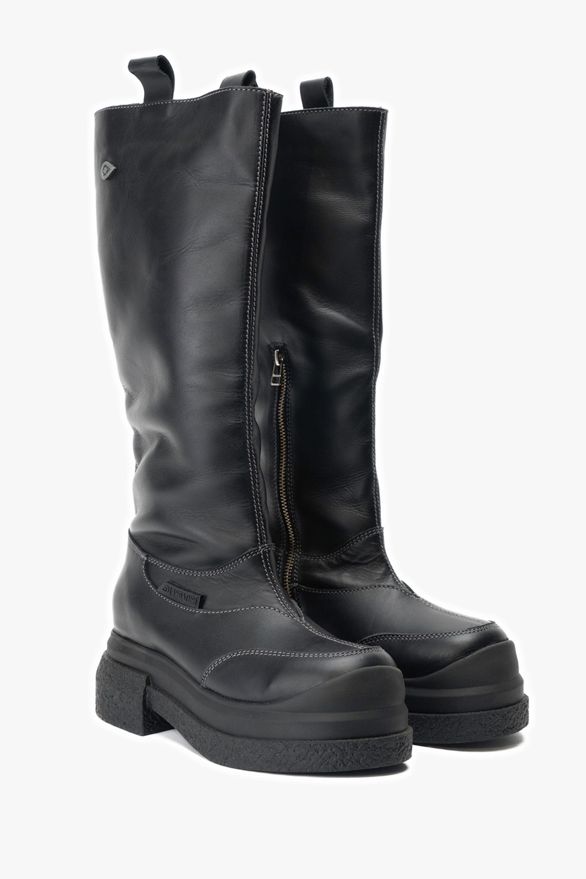 Bota Cuero V010 Negra Landazuri-1