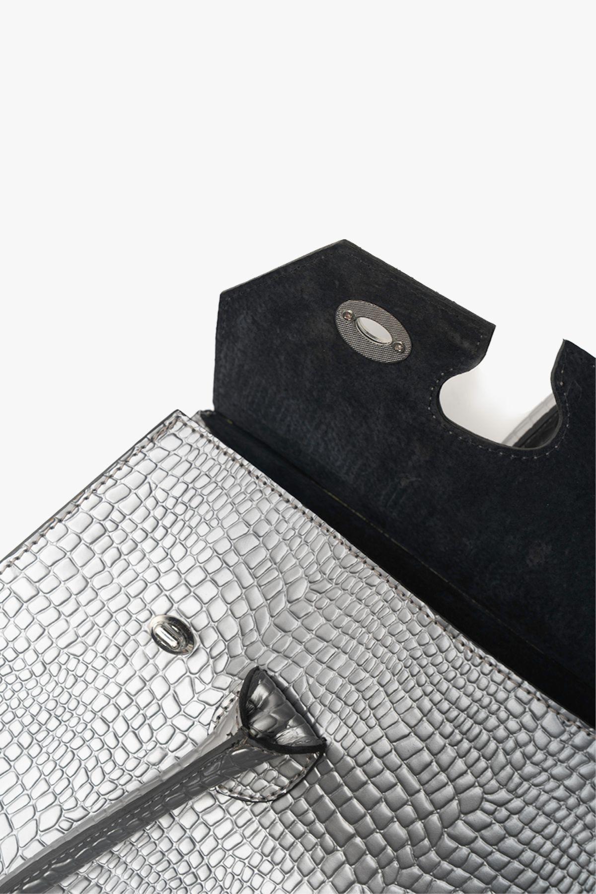 Cartera de Mano Plata Raptor Landazuri-8