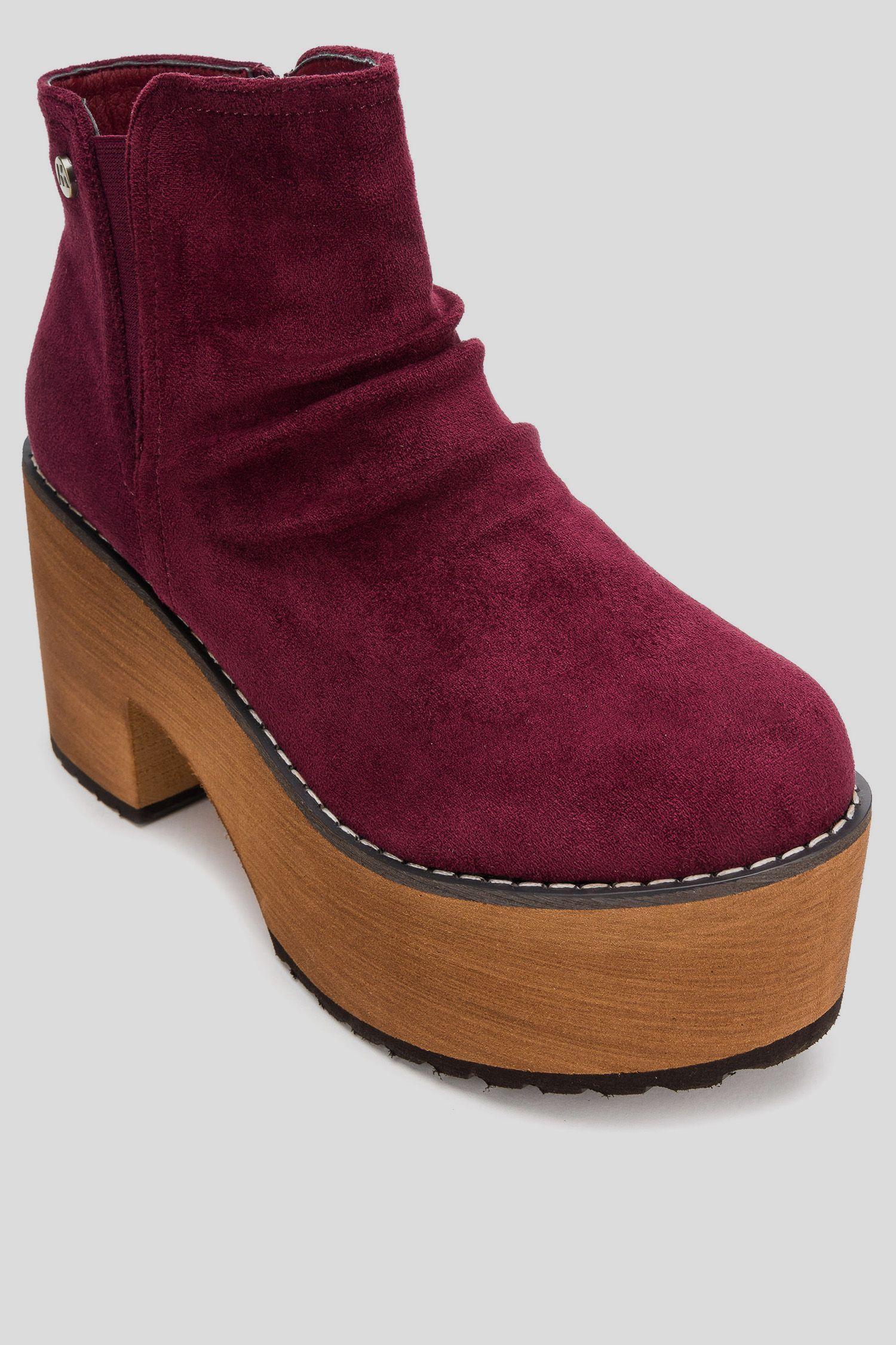 Botín Mujer Burdeo Bretz Boteli-2